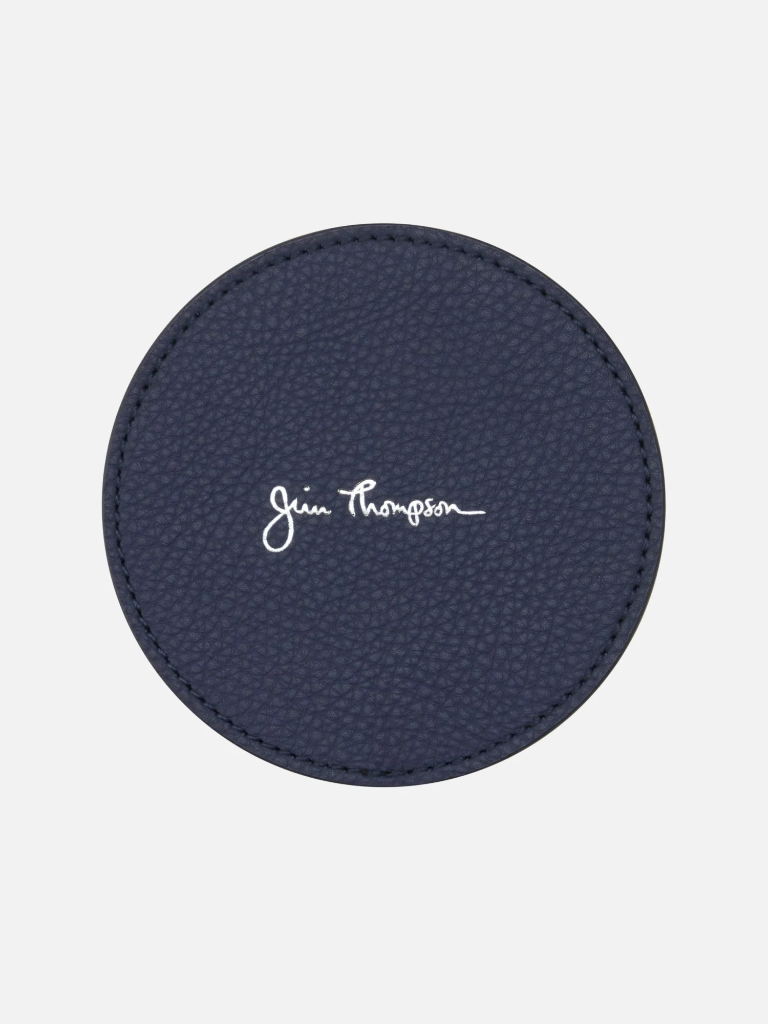 Logo Signature Black Leather Coaster Set - Image 4