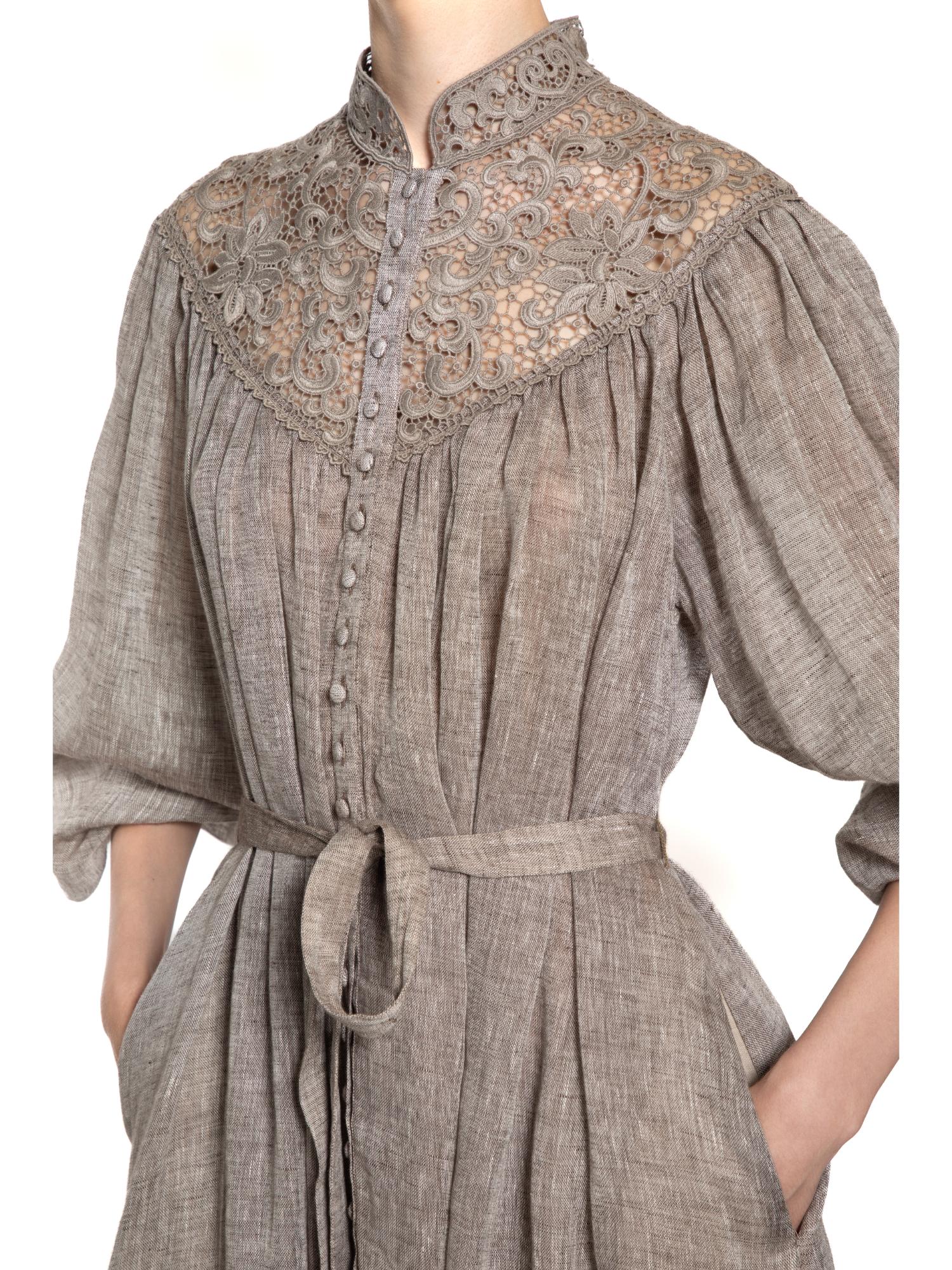 Macramé Crochet Pleated Maxi Dress - Image 2