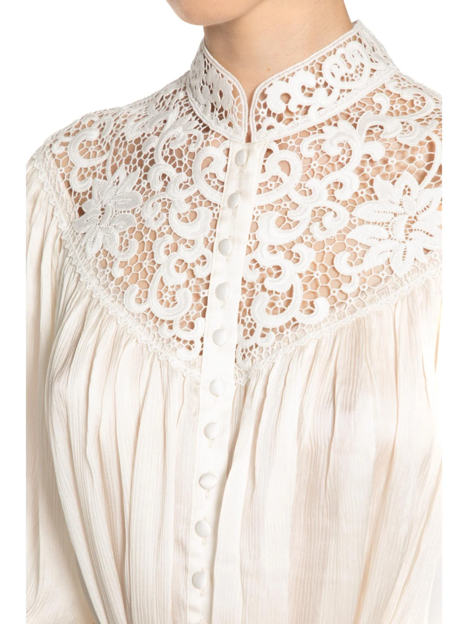 Macramé Crochet Pleated Maxi Dress - Image 2