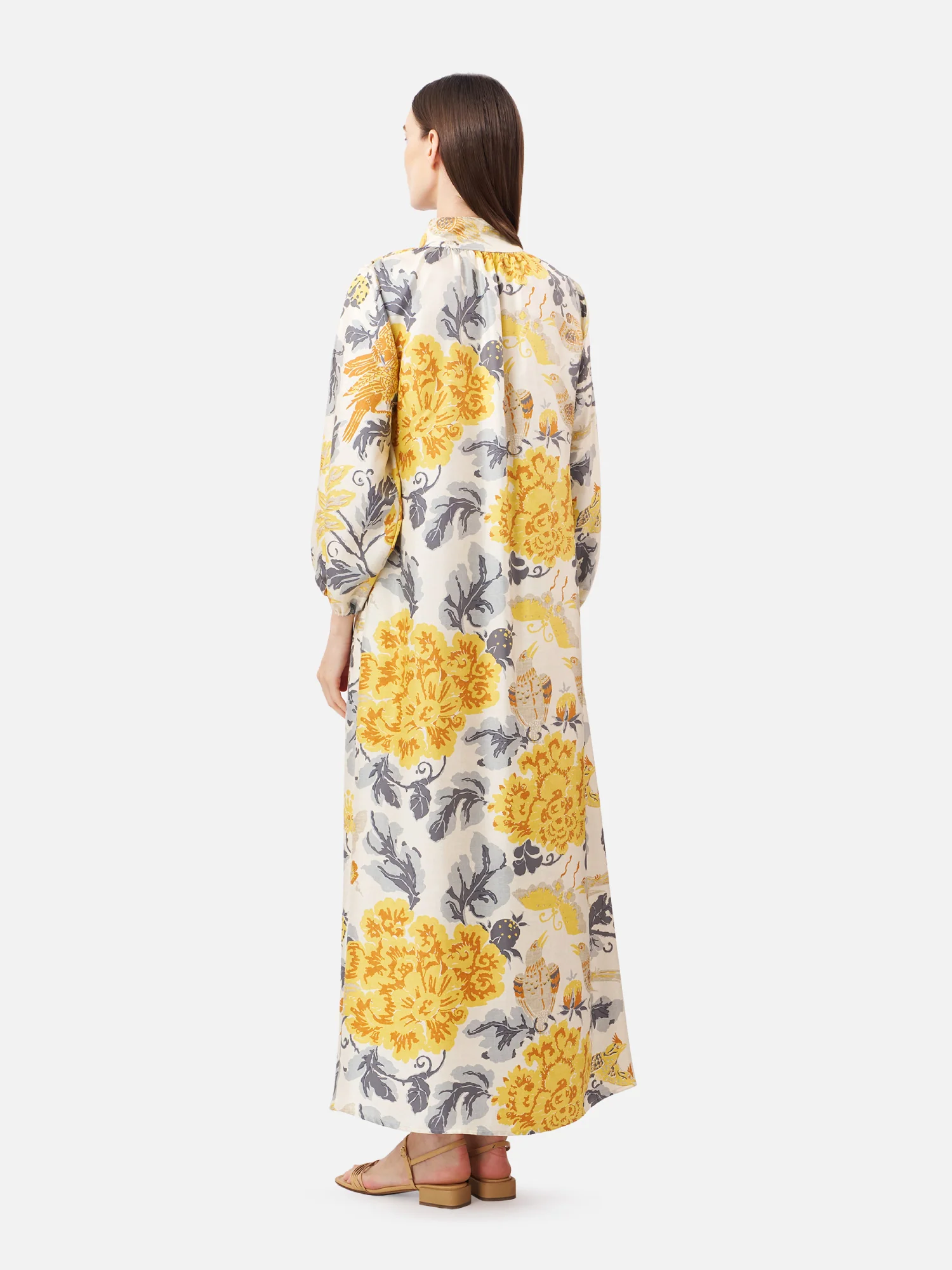 Malee Lace Up Mandarin Collar Maxi Dress - Image 5