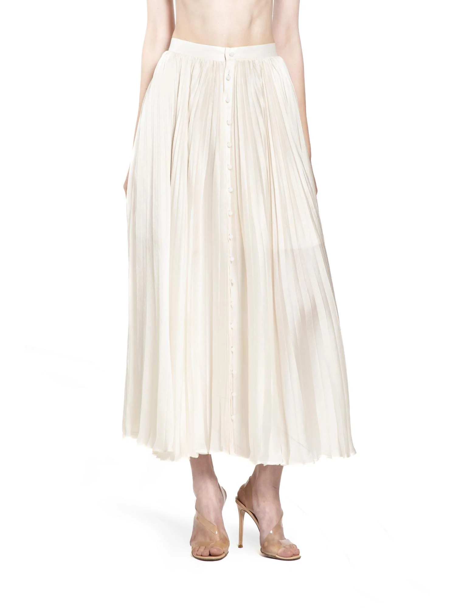 Maxi Wide Cut Pleated Skirt - Image 3