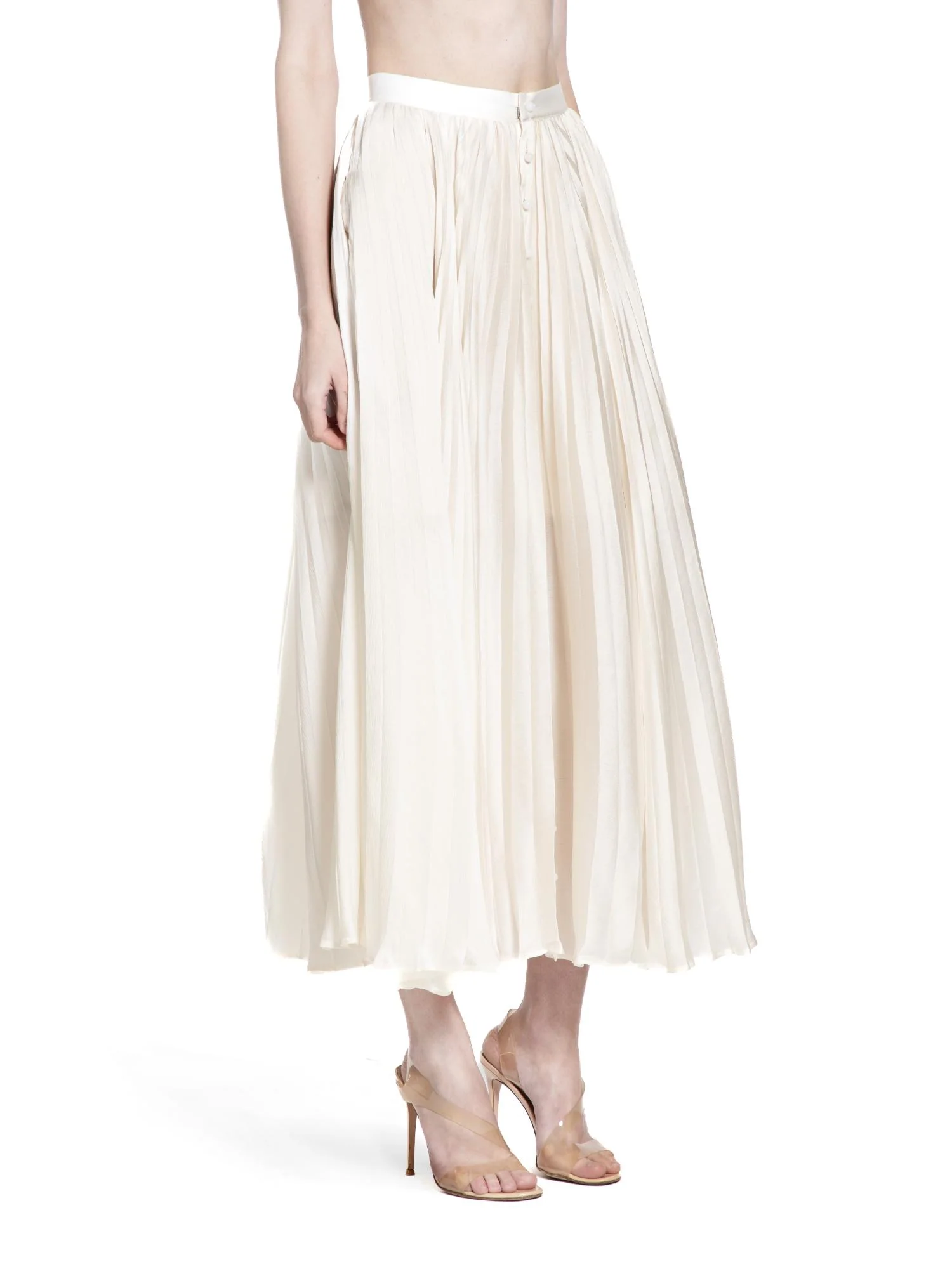 Maxi Wide Cut Pleated Skirt - Image 4