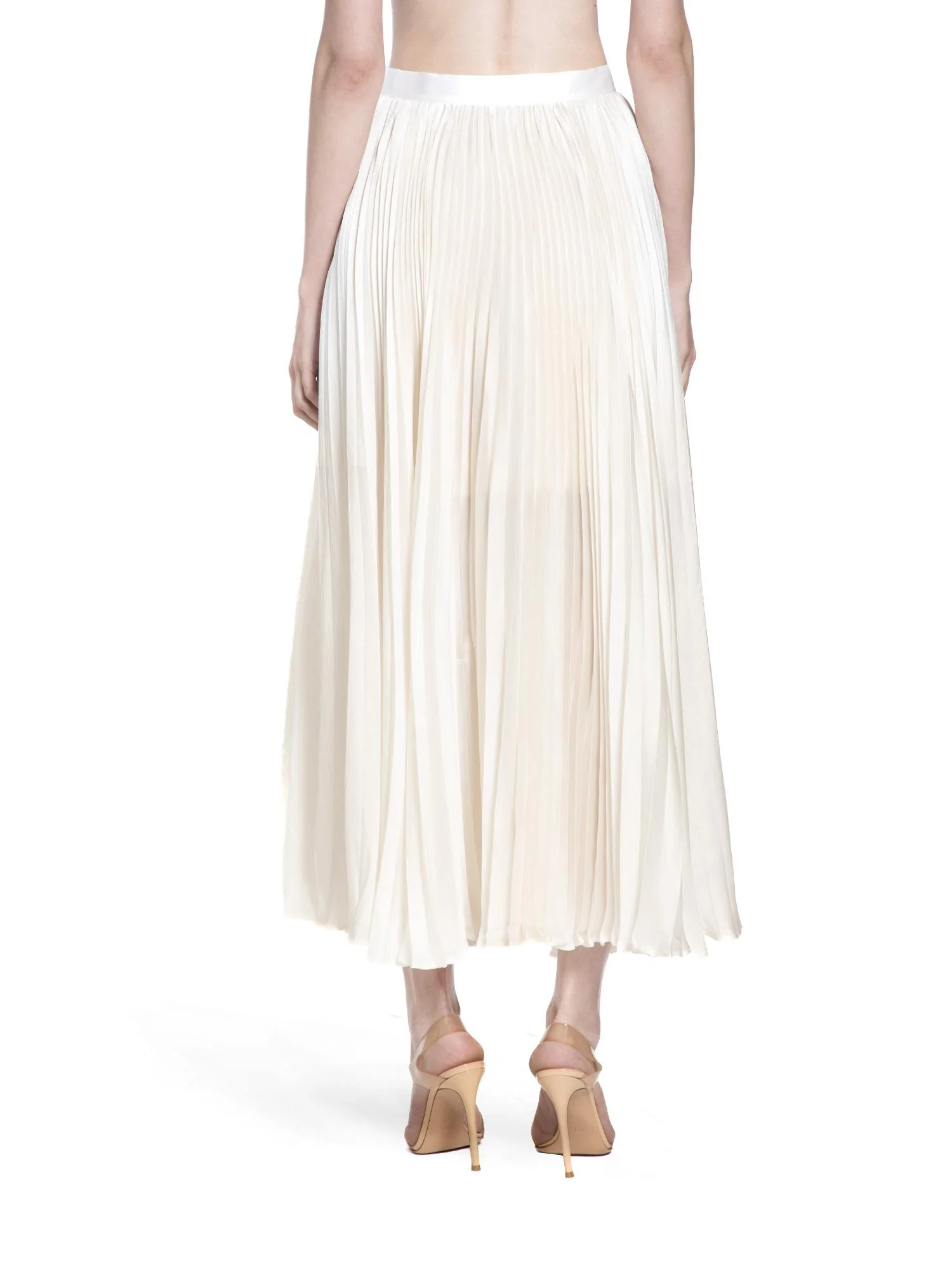 Maxi Wide Cut Pleated Skirt - Image 5