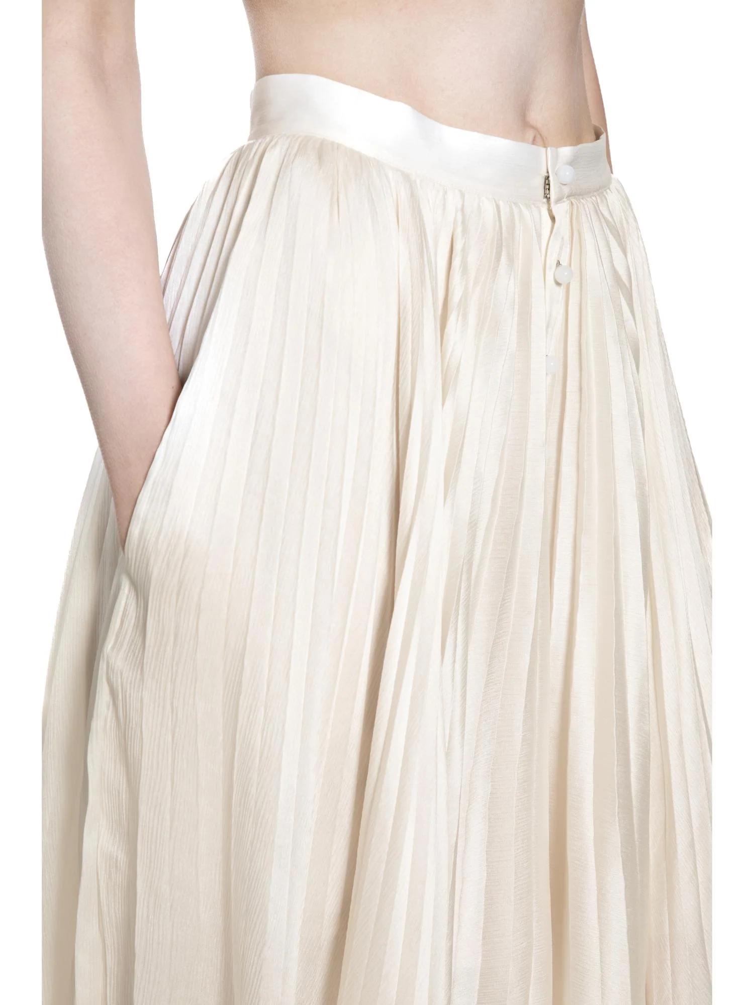 Maxi Wide Cut Pleated Skirt - Image 6