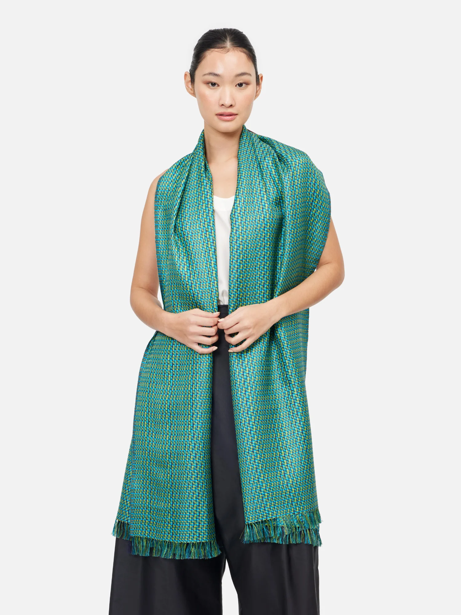 Milky Way Handwoven Silk Scarf - Image 4