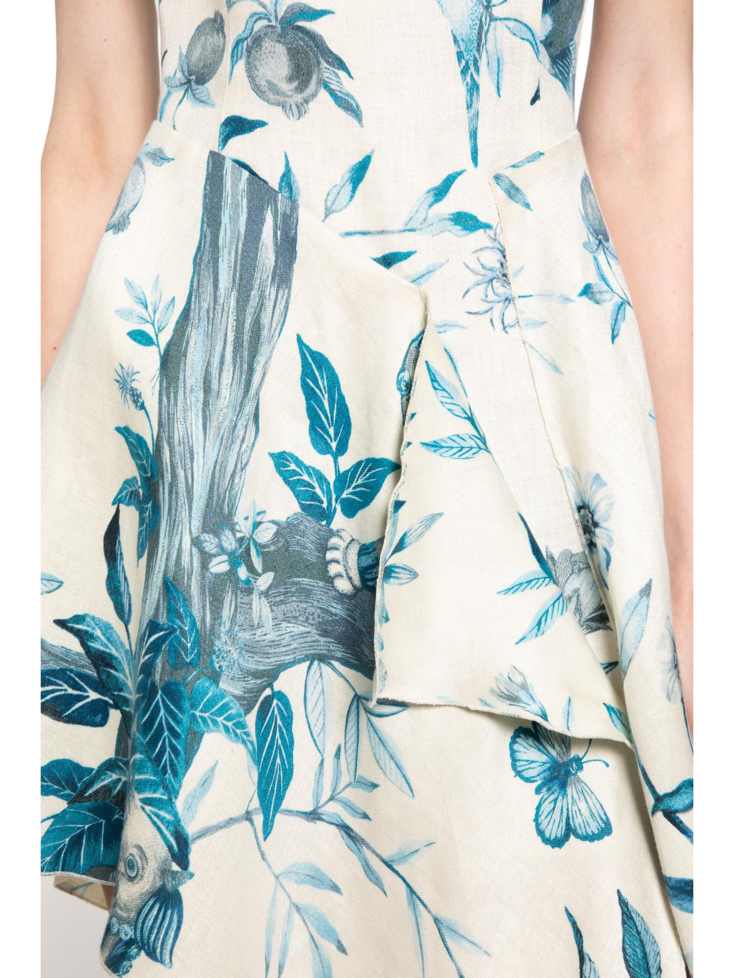Mini Flared Porcelain Cocktail Dress - Image 3