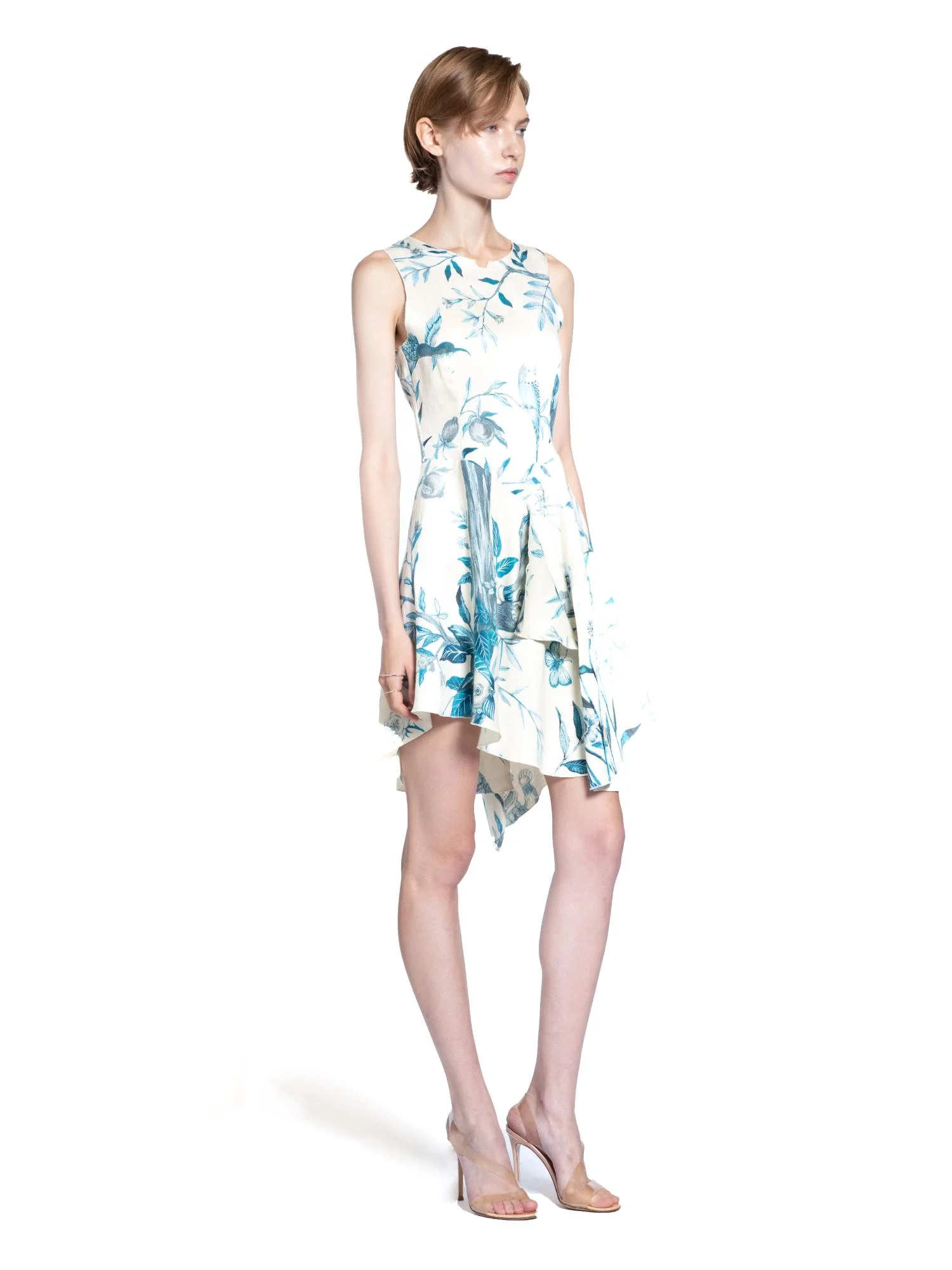 Mini Flared Porcelain Cocktail Dress - Image 4