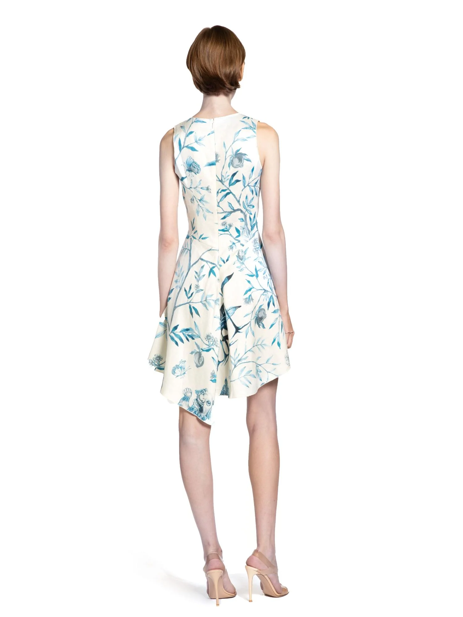 Mini Flared Porcelain Cocktail Dress - Image 5