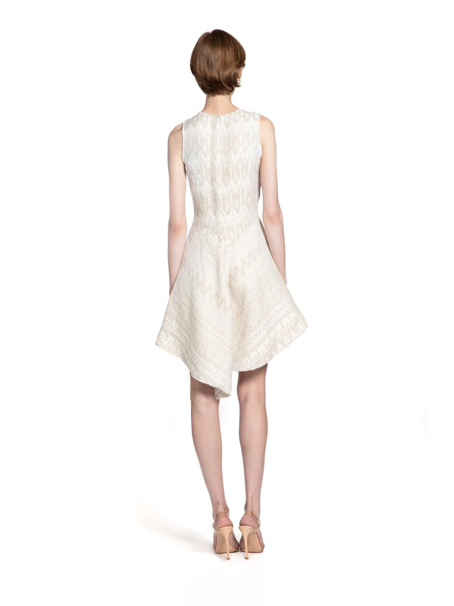 Mini Textured Flared Cocktail Dress - Image 5