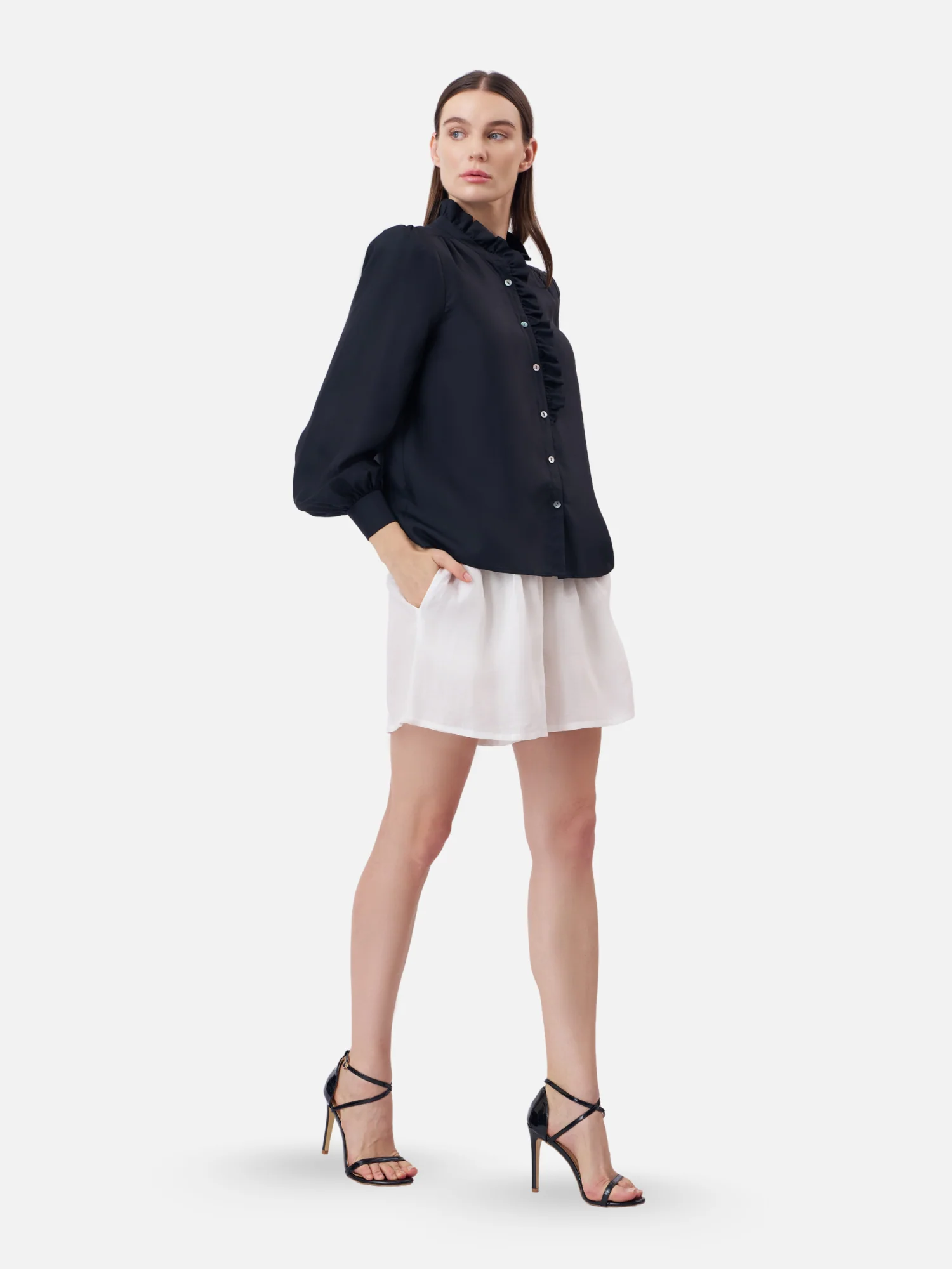 One Side Ruffle Shirt - Image 3