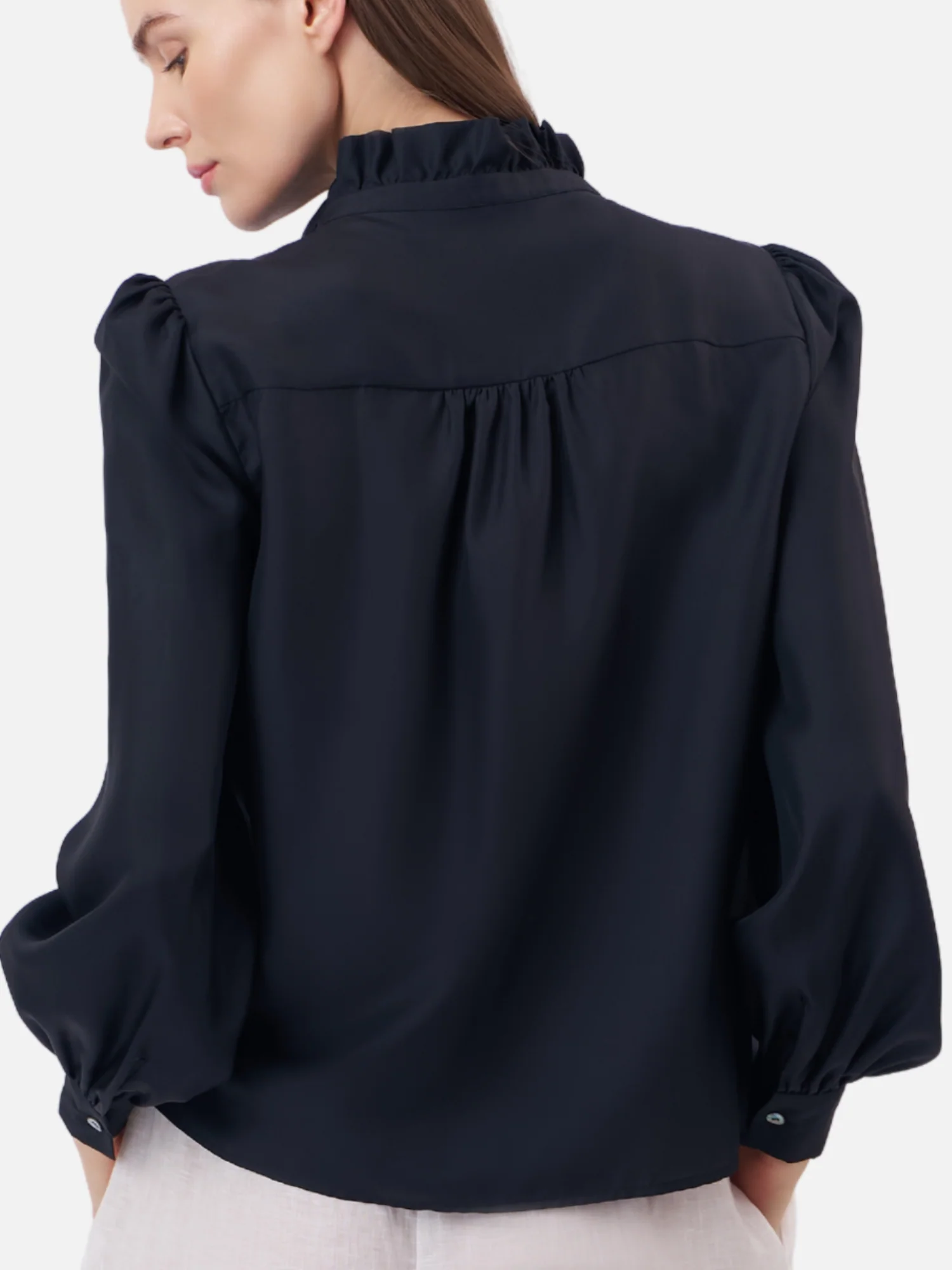 One Side Ruffle Shirt - Image 5