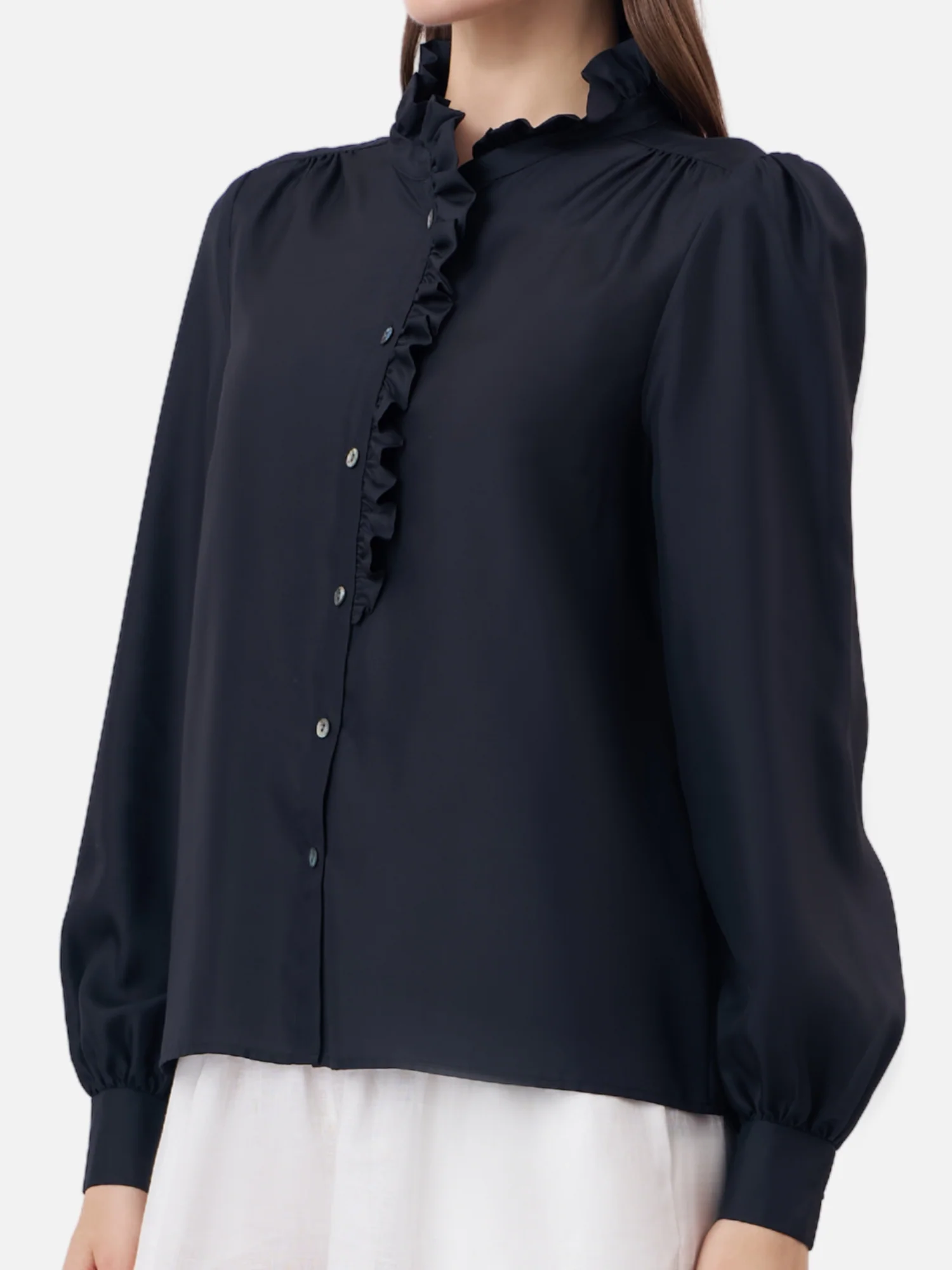 One Side Ruffle Shirt - Image 6