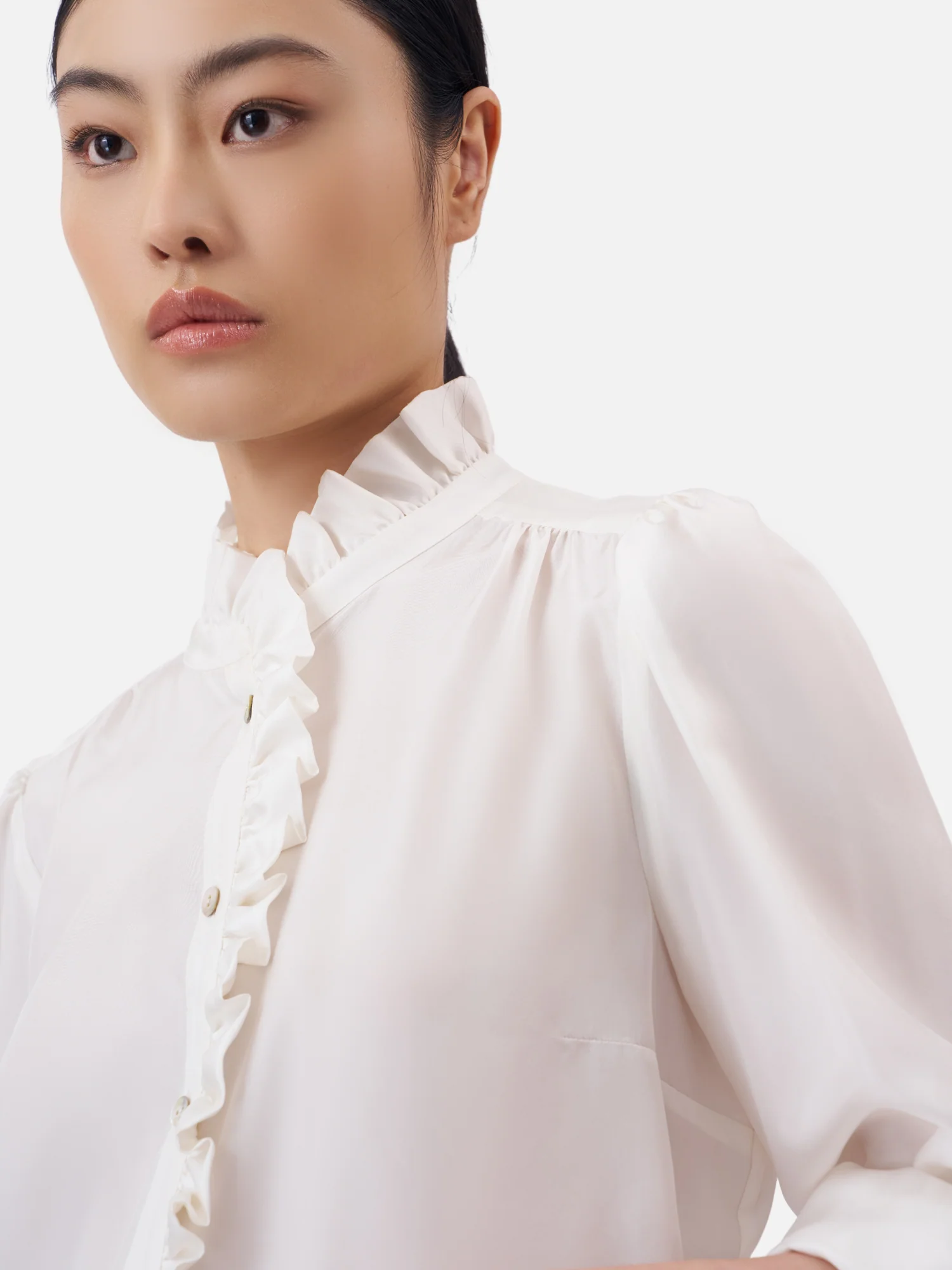 One Side Ruffle Shirt - Image 3