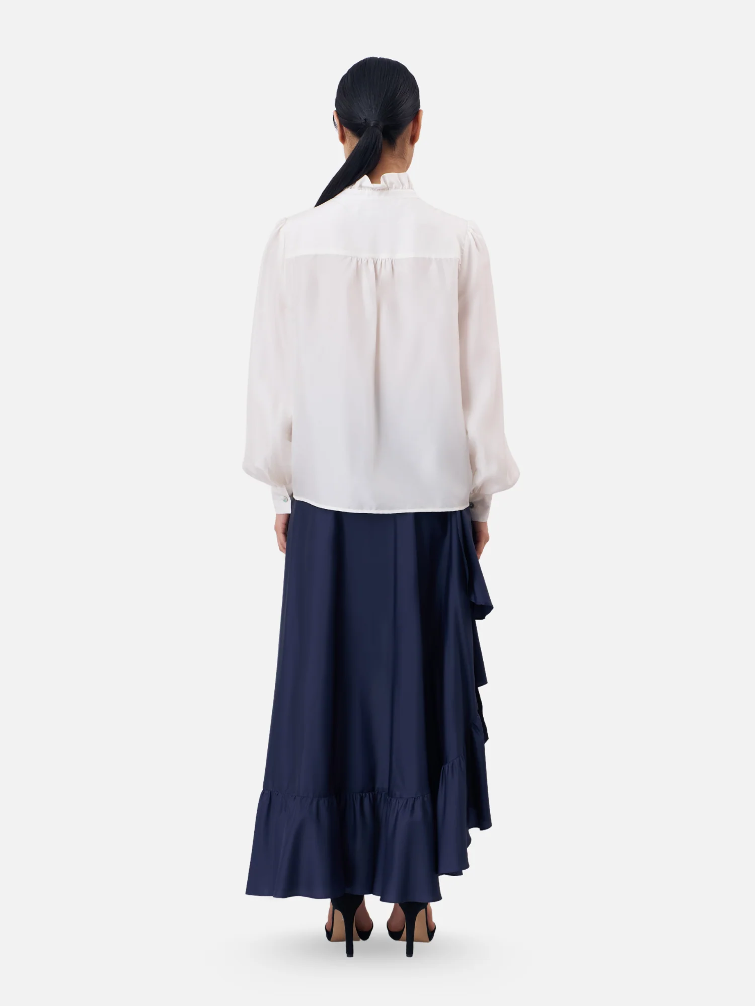 One Side Ruffle Shirt - Image 6