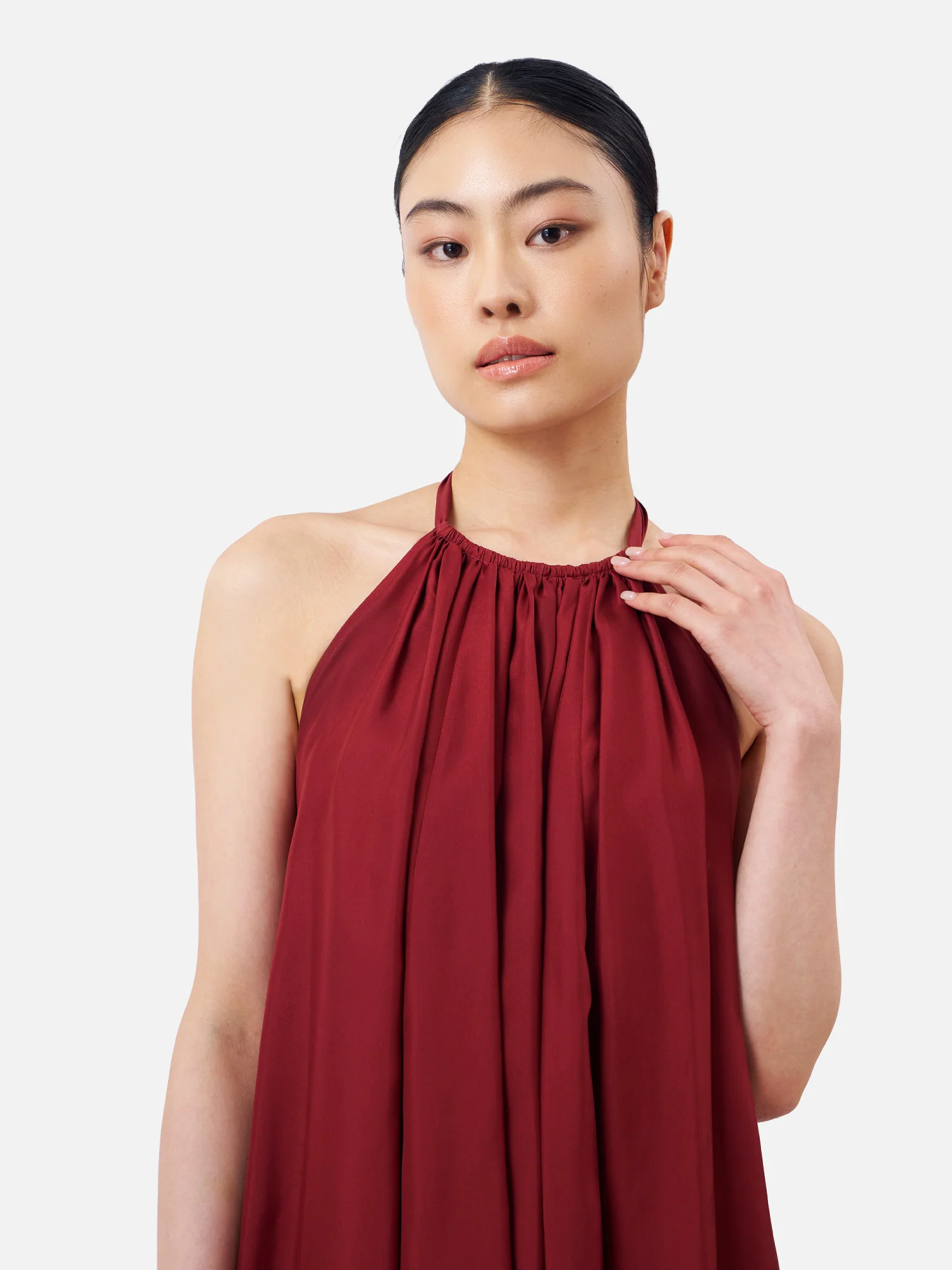 Open Back Halter Maxi Dress - Image 3