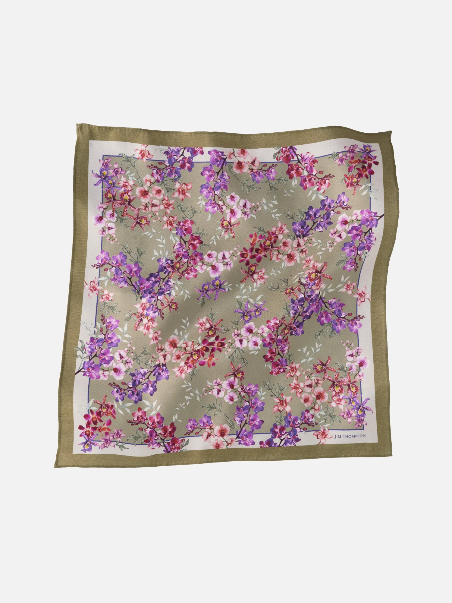 Orchids Bunch Silk Napkin - Image 2