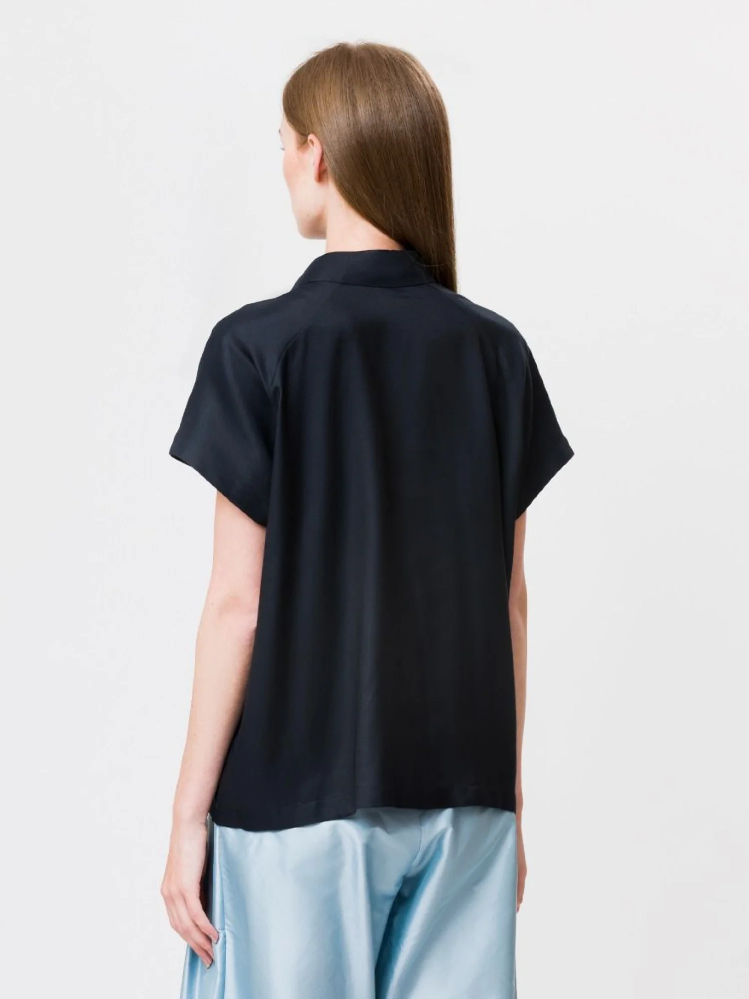 Oversized Boxy Silk Shirt - Image 3