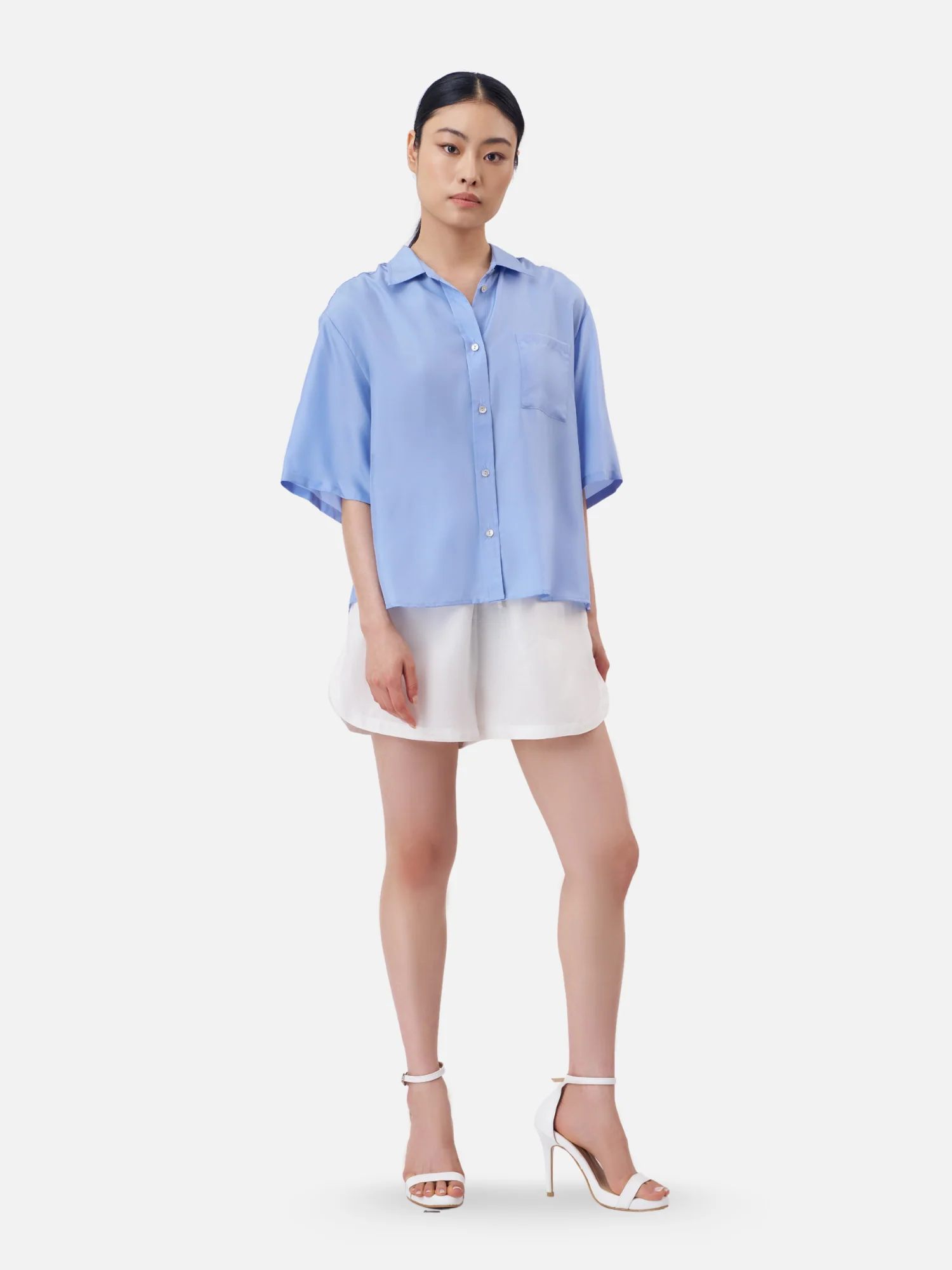 Oversized Button Down Boxy Shirt - Image 4