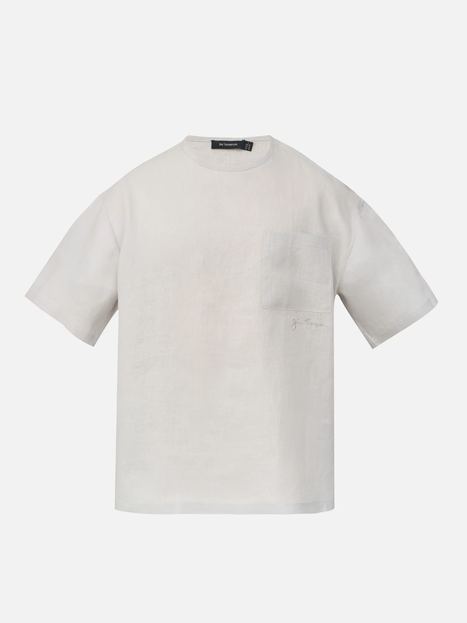Oversized Linen Shirt with Open Shoulder - Image 2