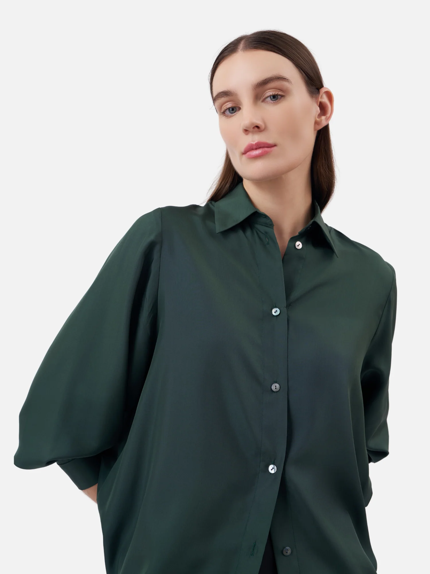 Oversized Silk Shirt - Image 3