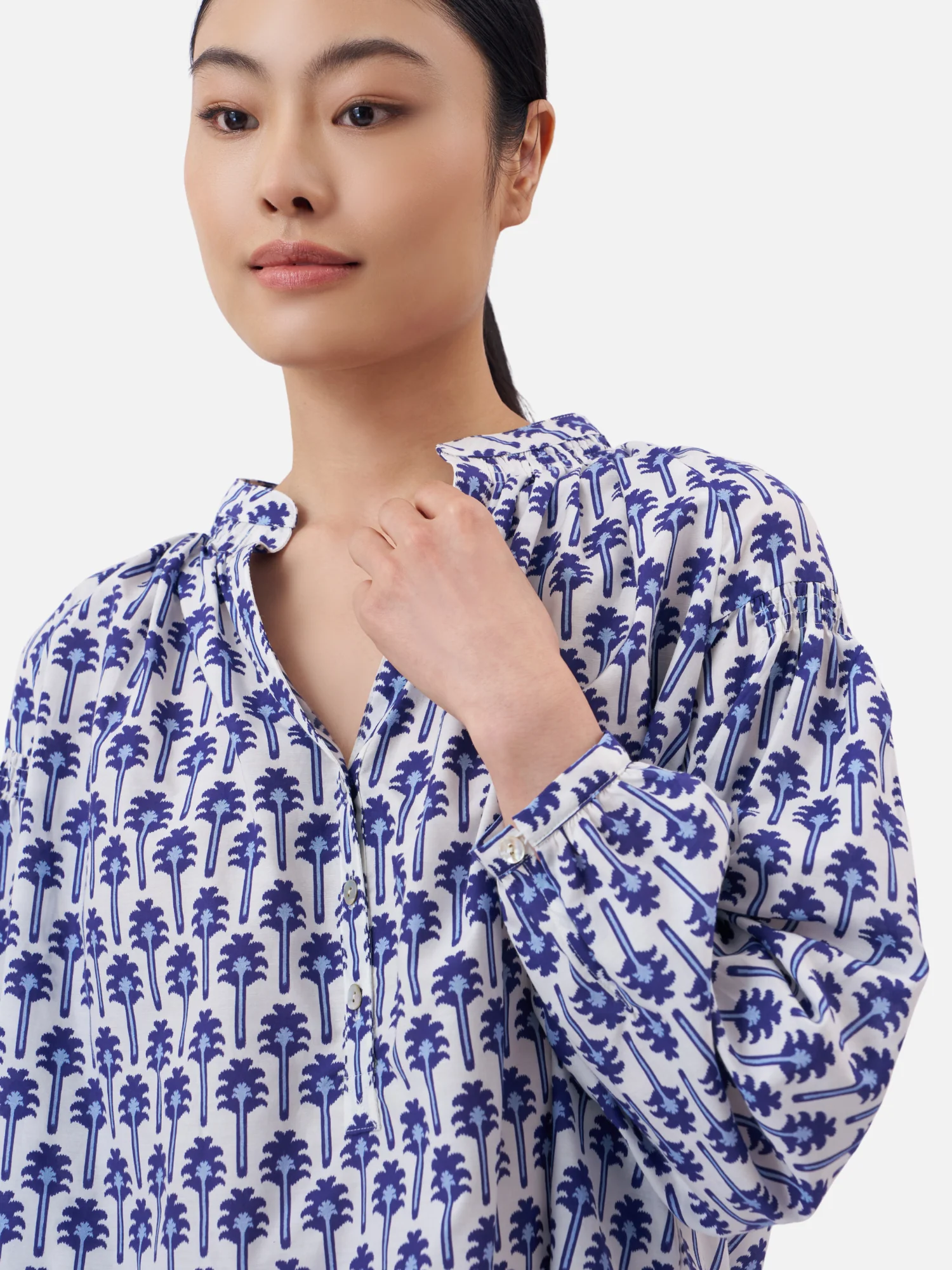 Gather Neck Blouse - Image 4