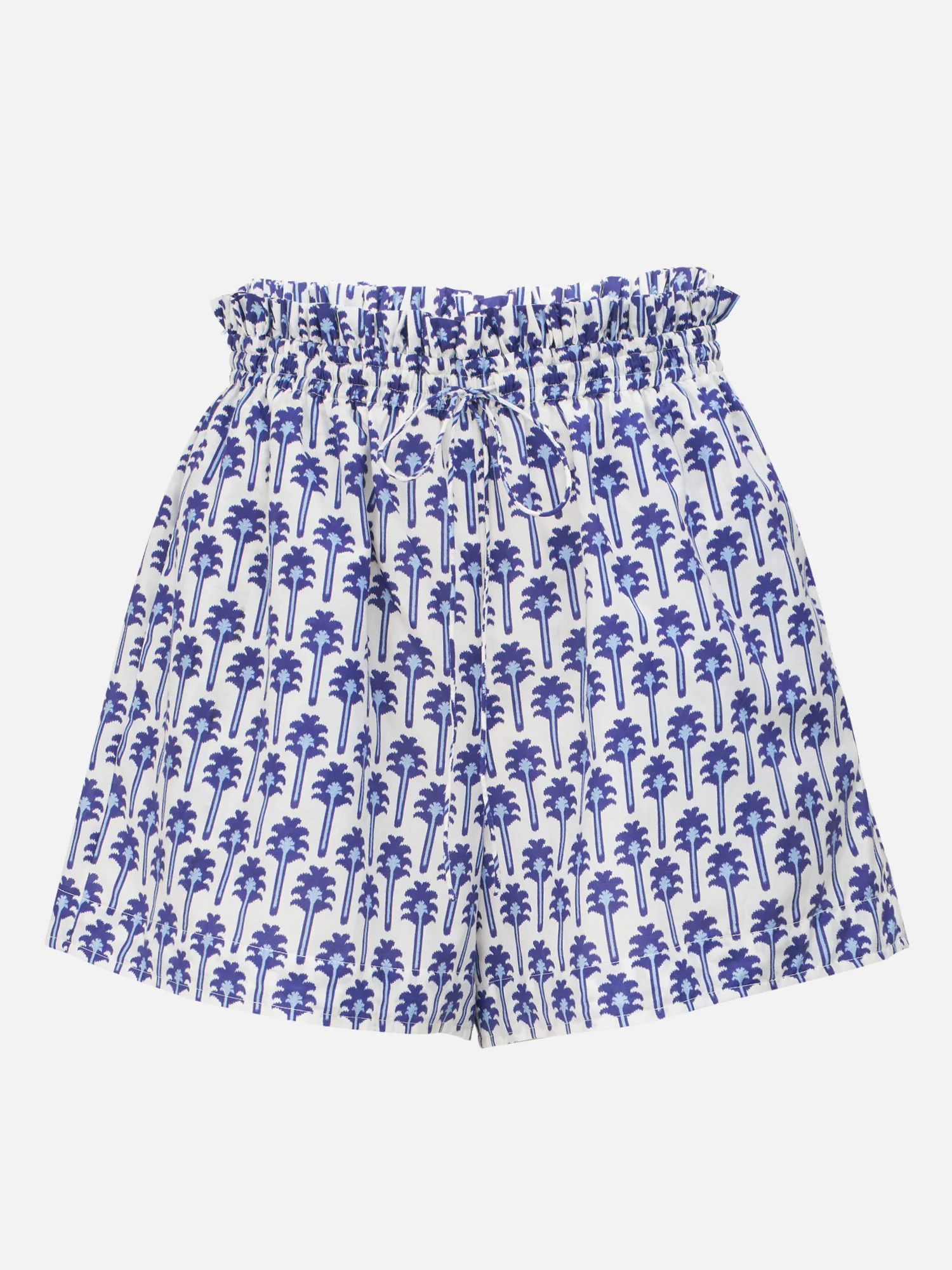 Palm Ikat Ruffle Waist Shorts - Image 2