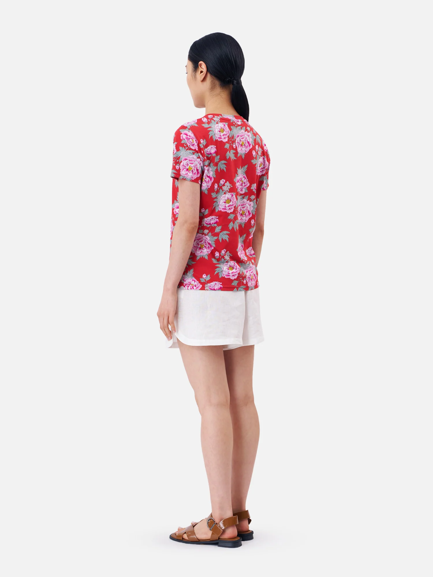 Peony V-Neck T-Shirt - Image 4