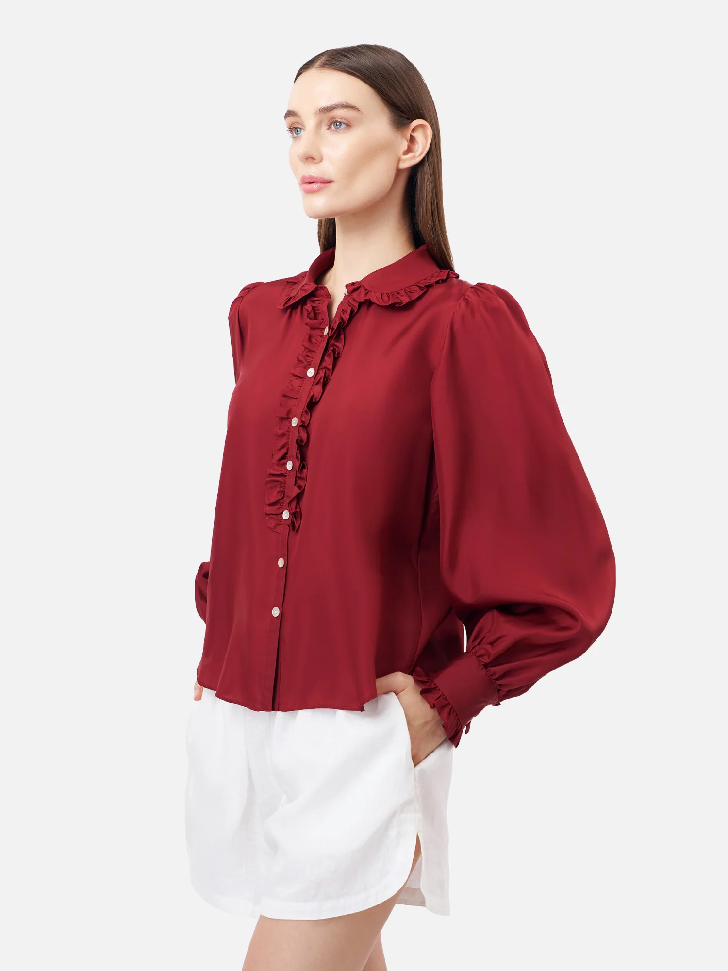 Peter Pan Ruffle Collar Shirt - Image 3