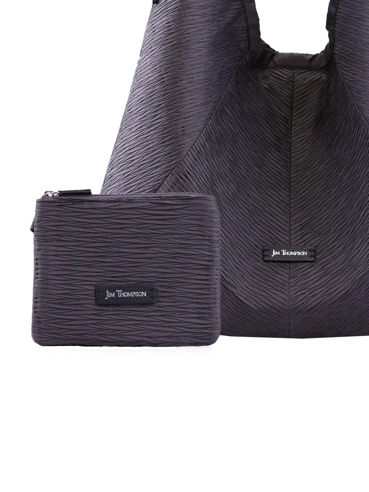 Pleated Silk Large Hobo Bag - Image 4