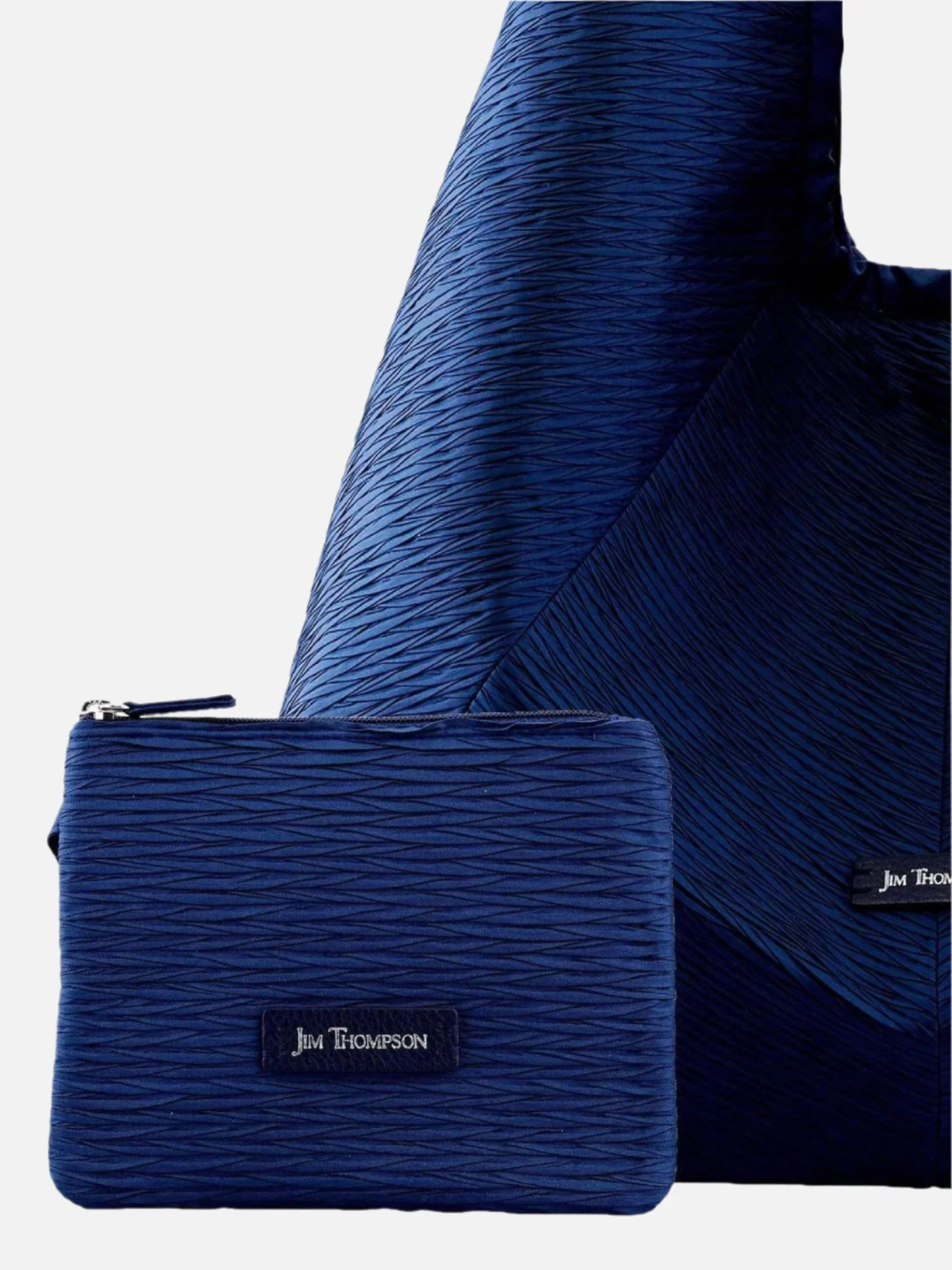 Pleated Silk Large Hobo Bag - Image 4