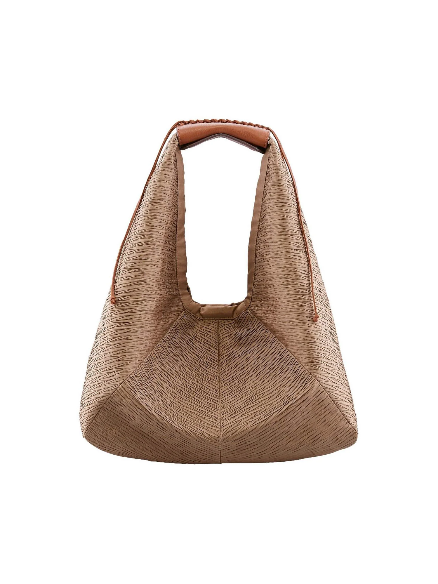 Pleated Silk Small Hobo Bag - Image 2