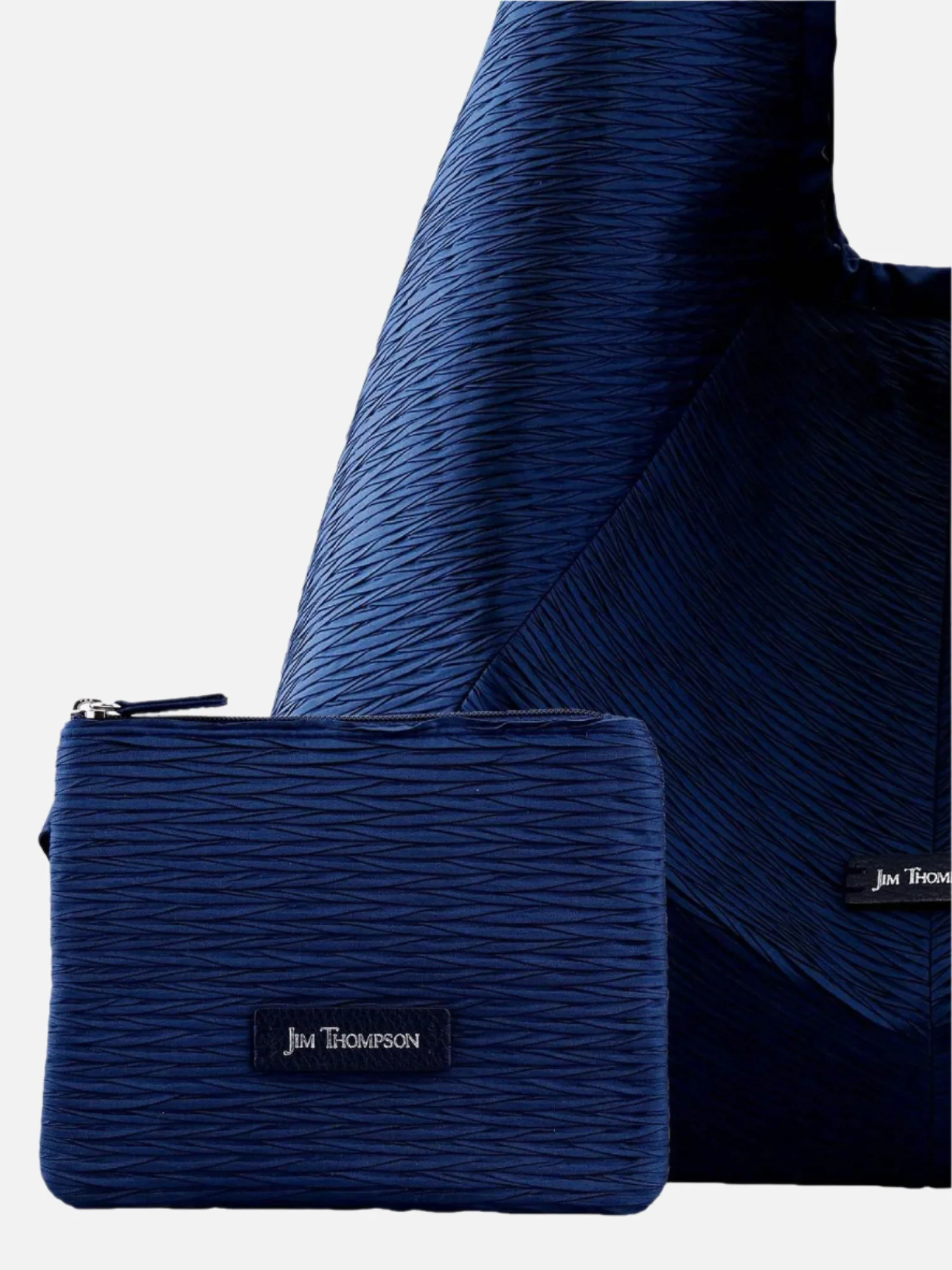 Pleated Silk Small Hobo Bag - Image 4