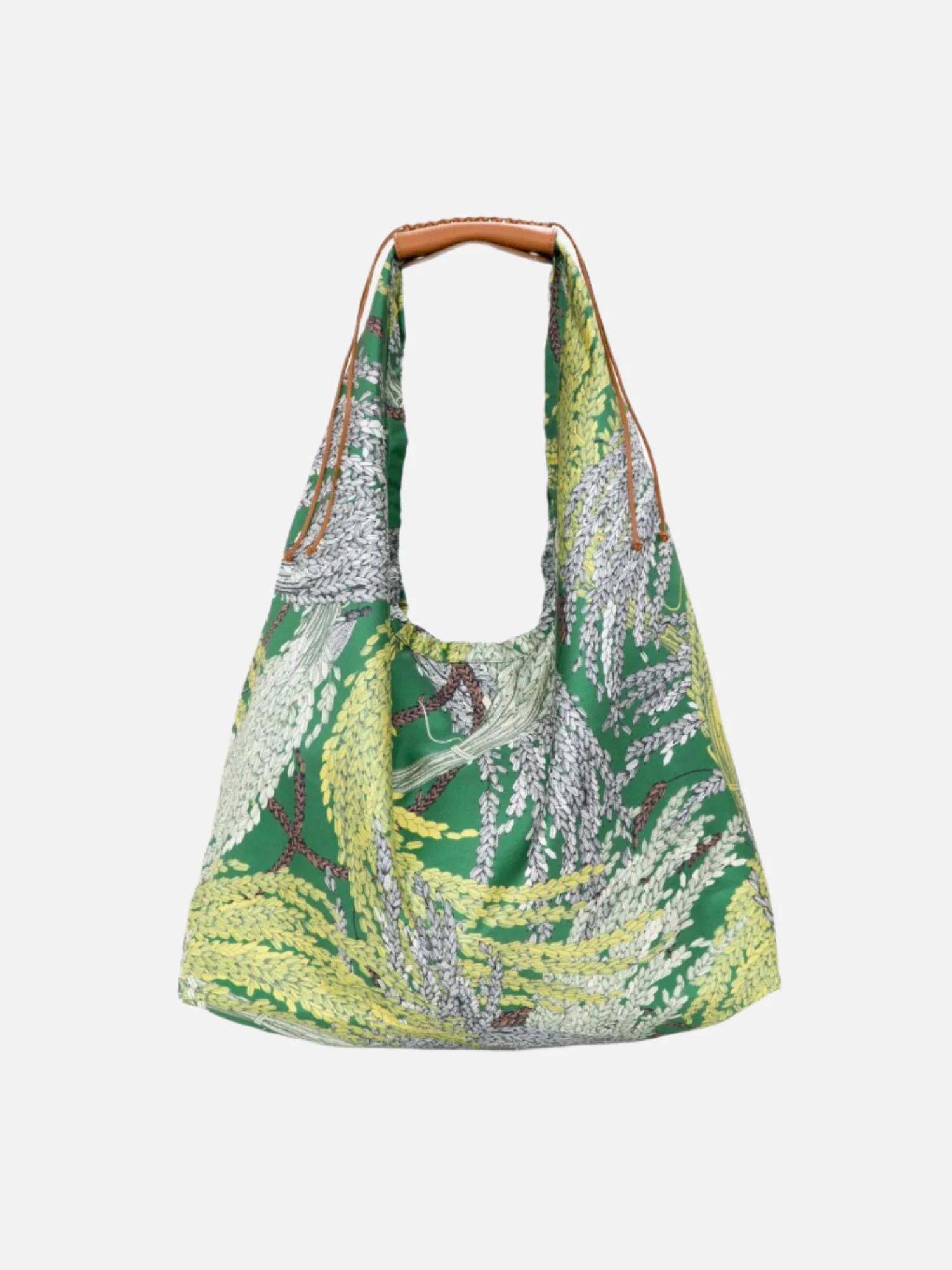 Rice Large Silk Twill Hobo Bag - Image 4