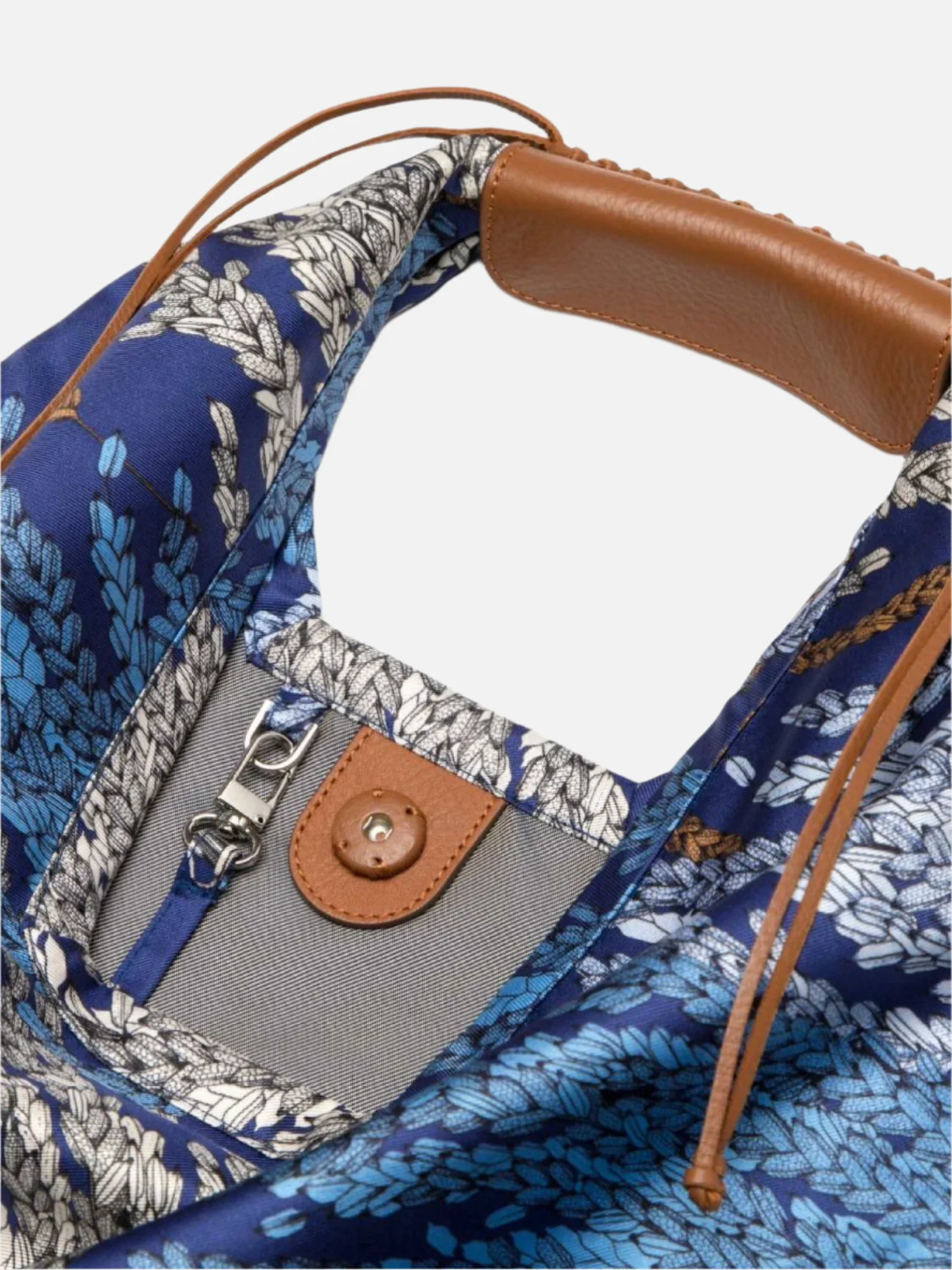 Rice Small Silk Twill Hobo Bag - Image 4