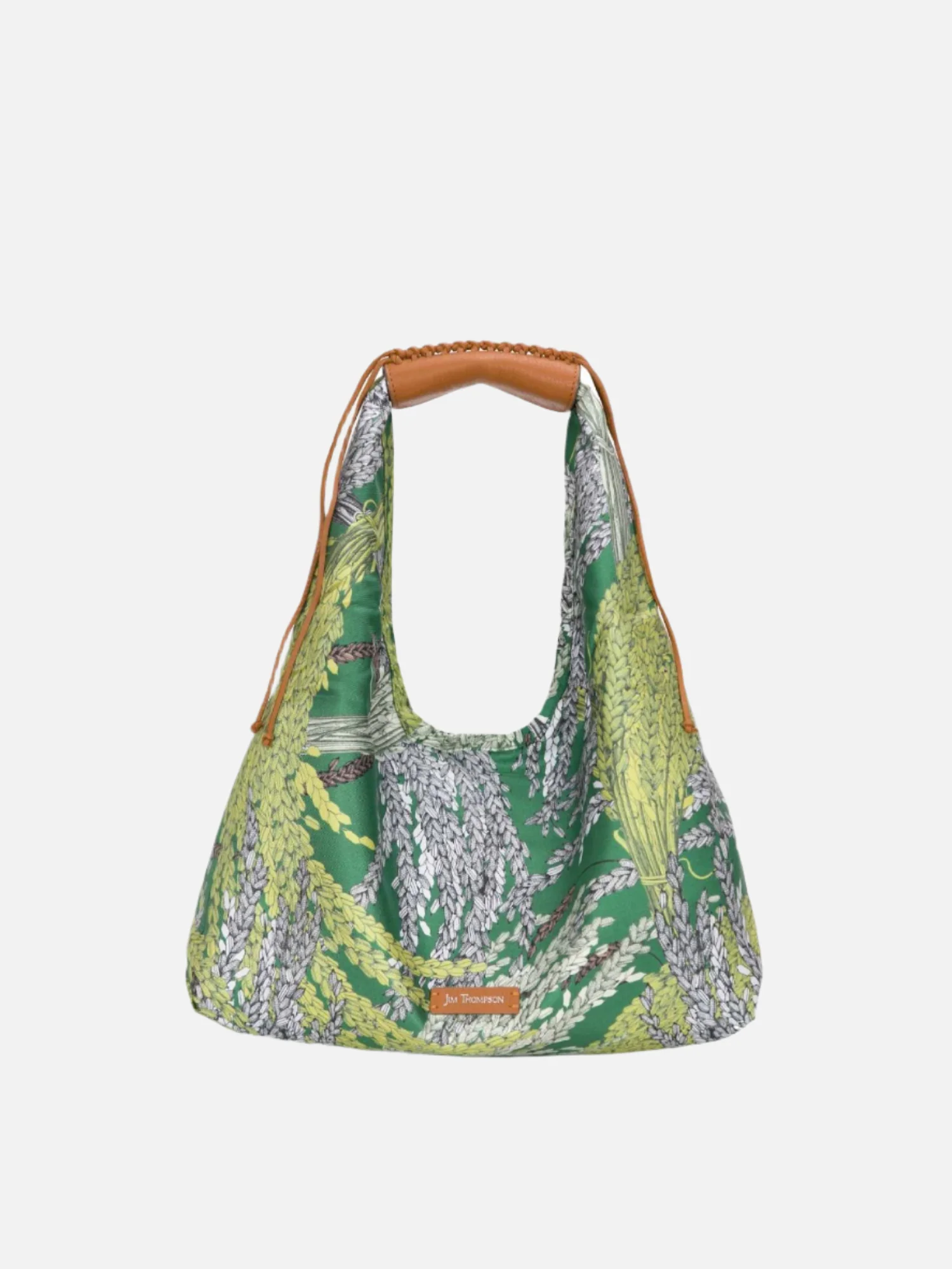 Rice Small Silk Twill Hobo Bag - Image 3