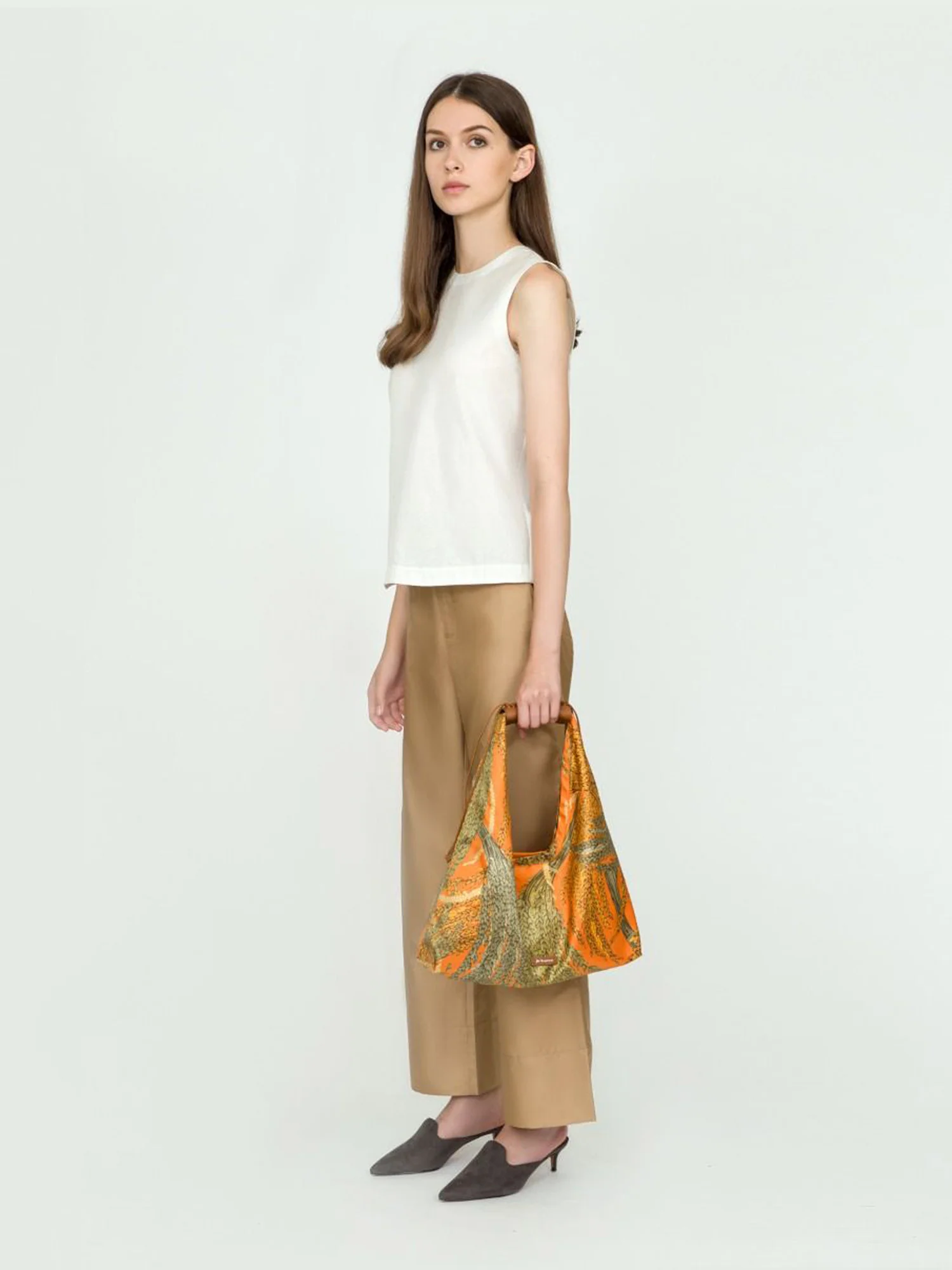 Rice Small Silk Twill Hobo Bag - Image 2