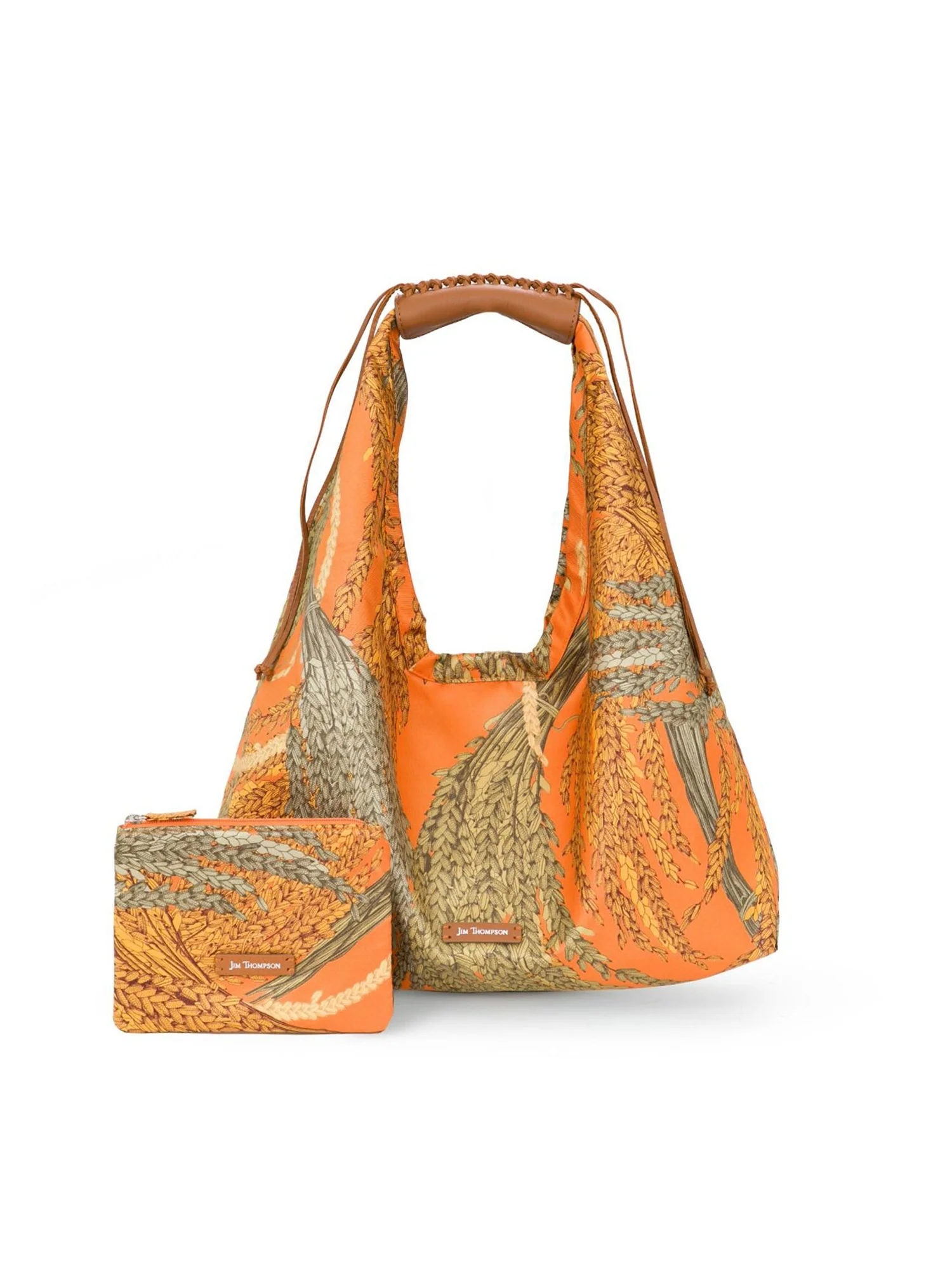 Rice Small Silk Twill Hobo Bag - Image 4