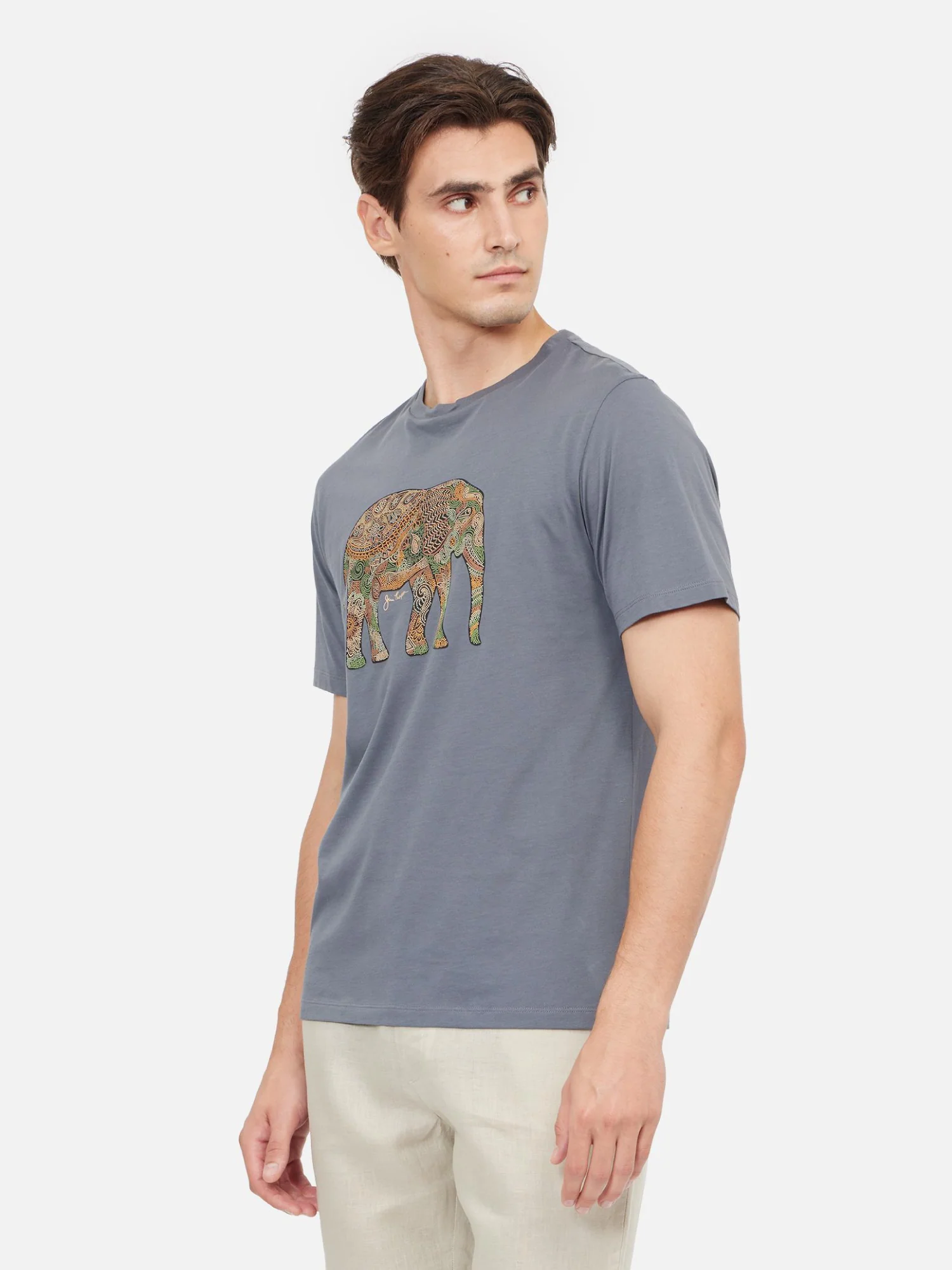 Royal Elephant Pima Cotton T-Shirt - Image 3