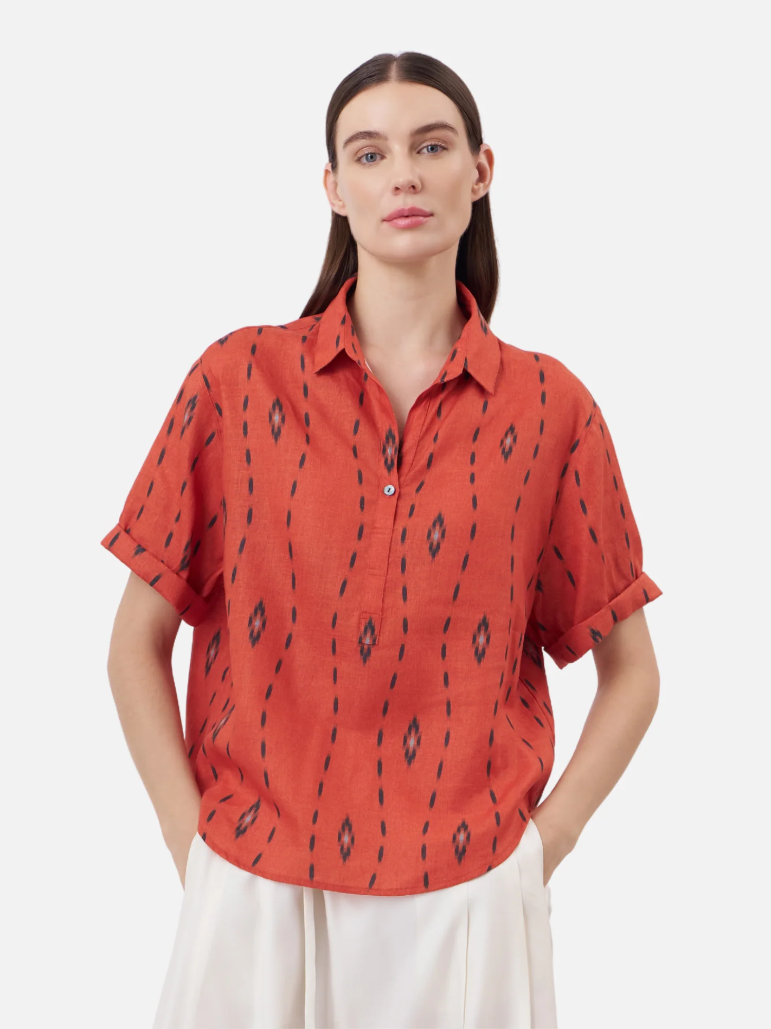 San Sai Roll Up Sleeve Blouse - Image 3
