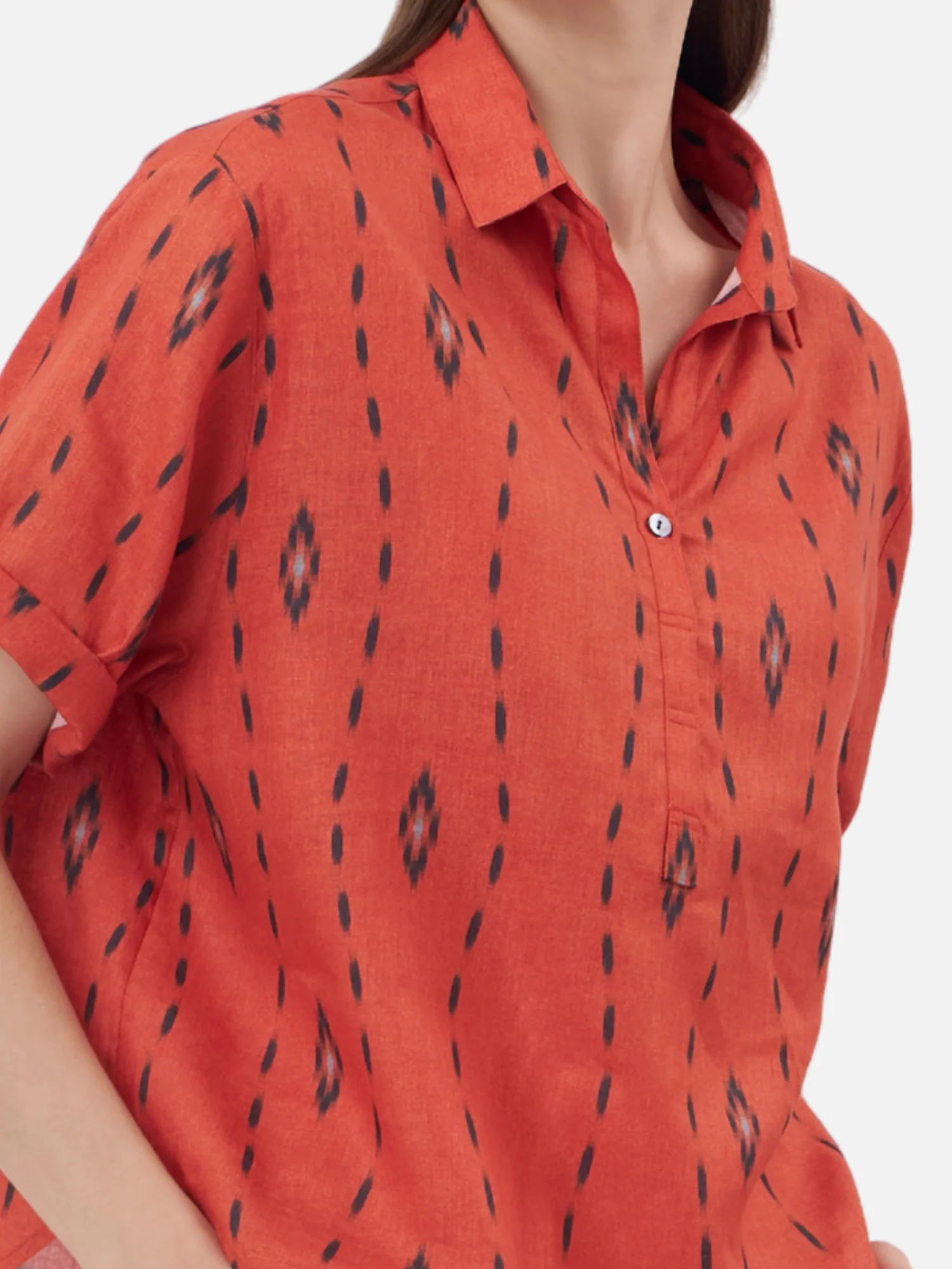 San Sai Roll Up Sleeve Blouse - Image 4