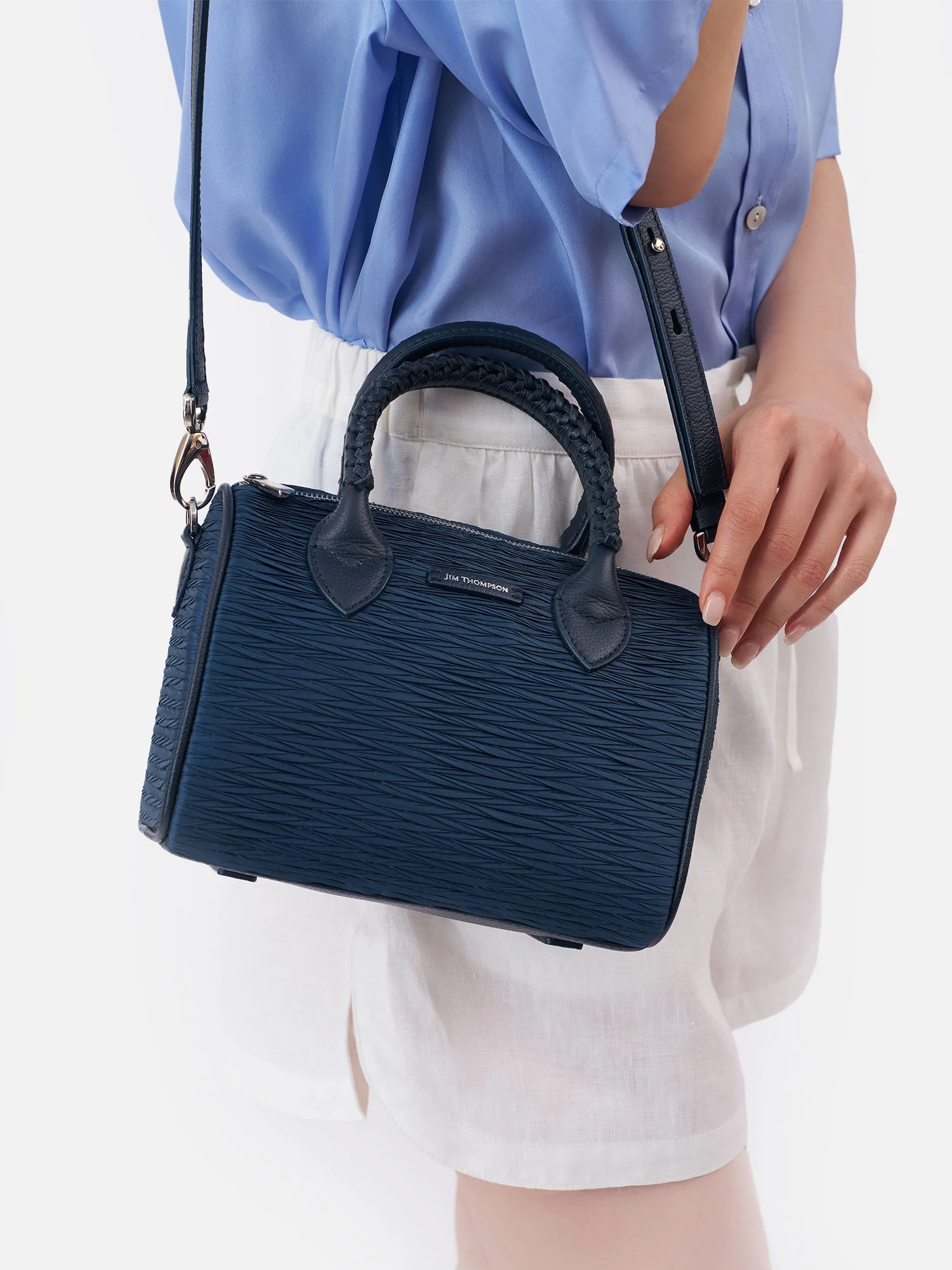 Silk Pleated Mini Bangkok Satchel - Image 3