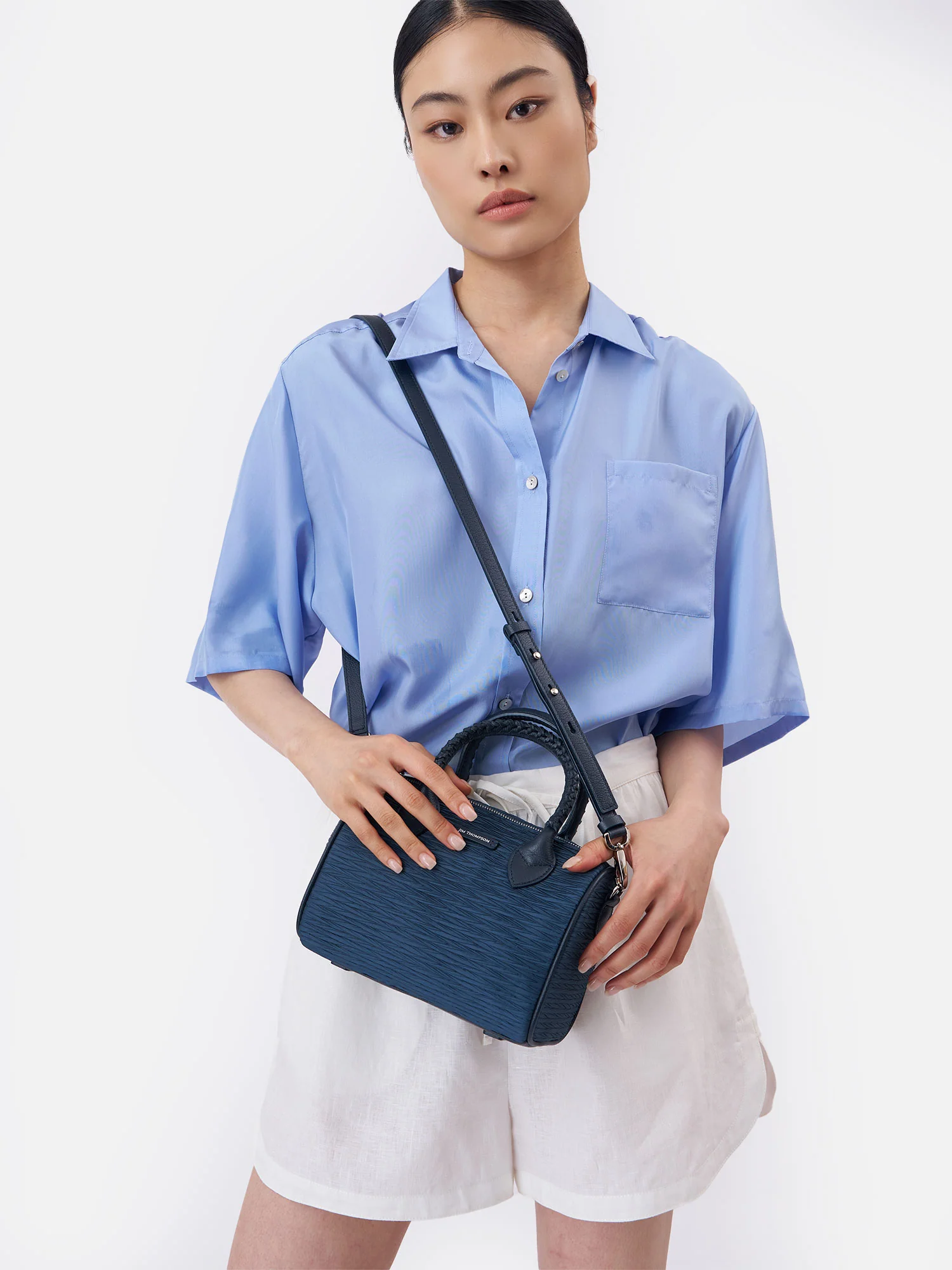 Silk Pleated Mini Bangkok Satchel - Image 4