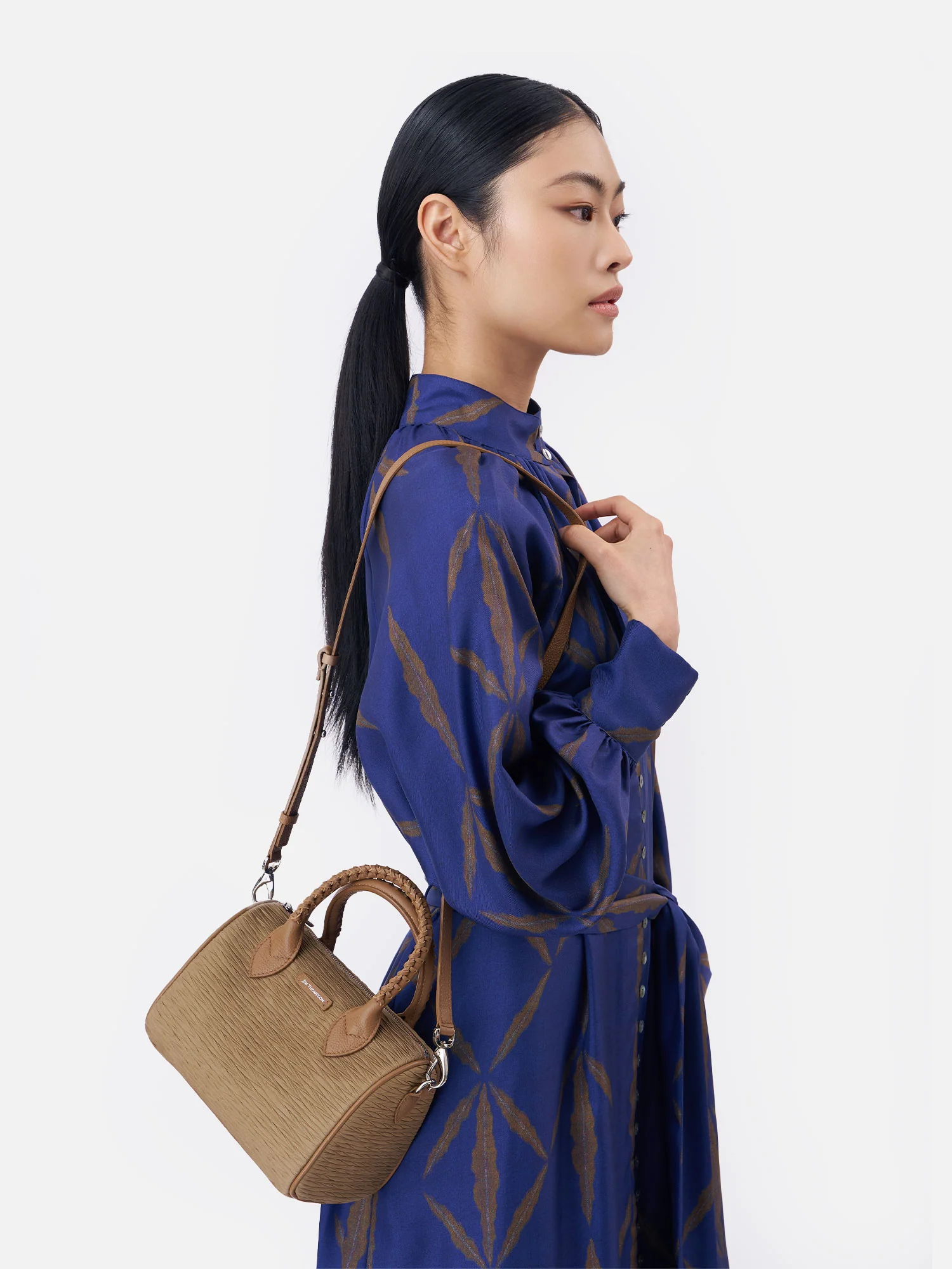 Silk Pleated Mini Bangkok Satchel - Image 3