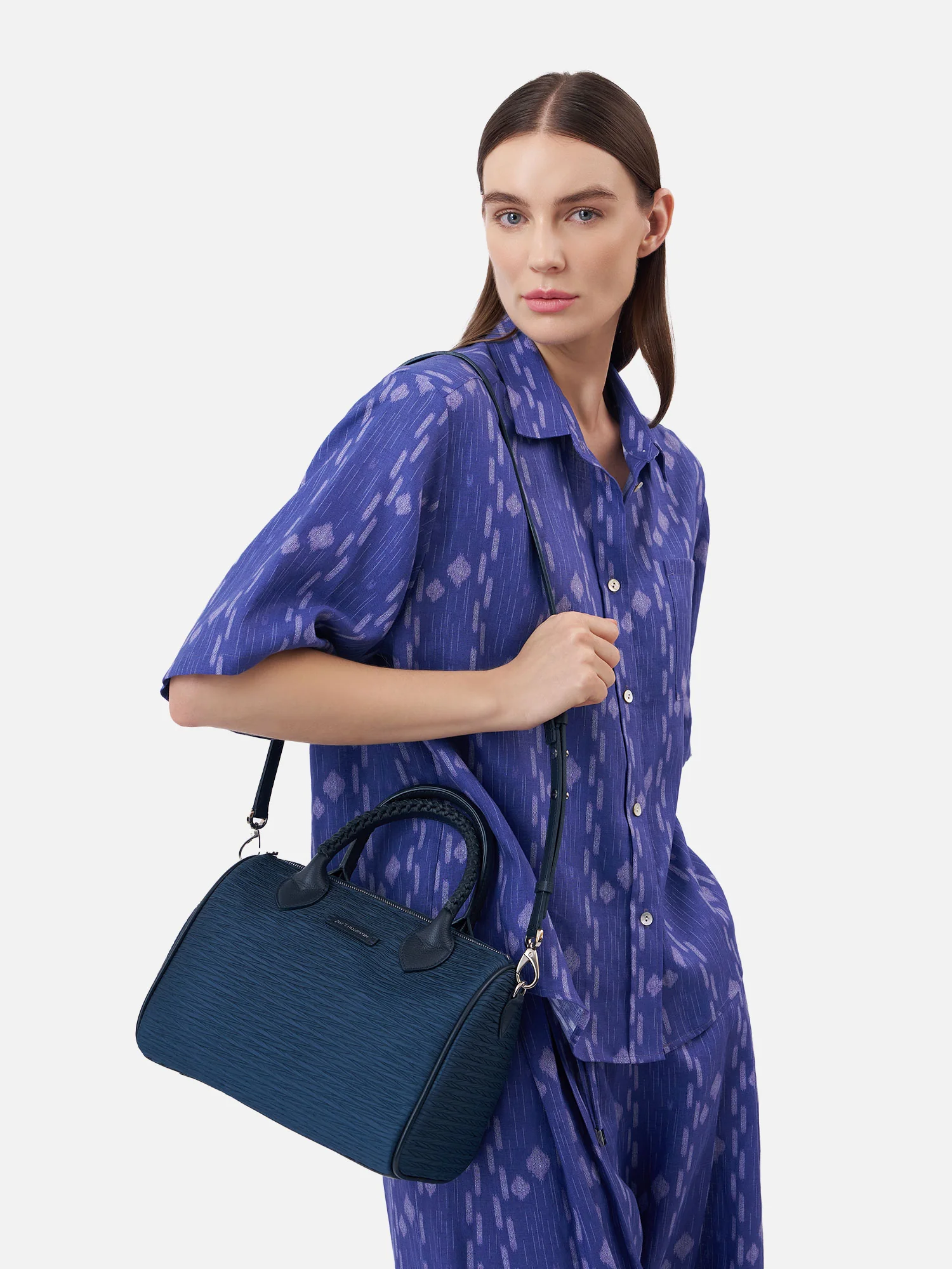 Silk Pleated Small Bangkok Satchel - Image 3