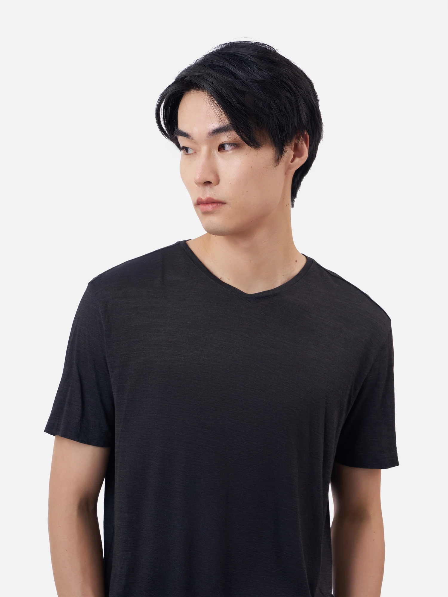 Silk/Rayon Crew Neck T-Shirt - Image 3