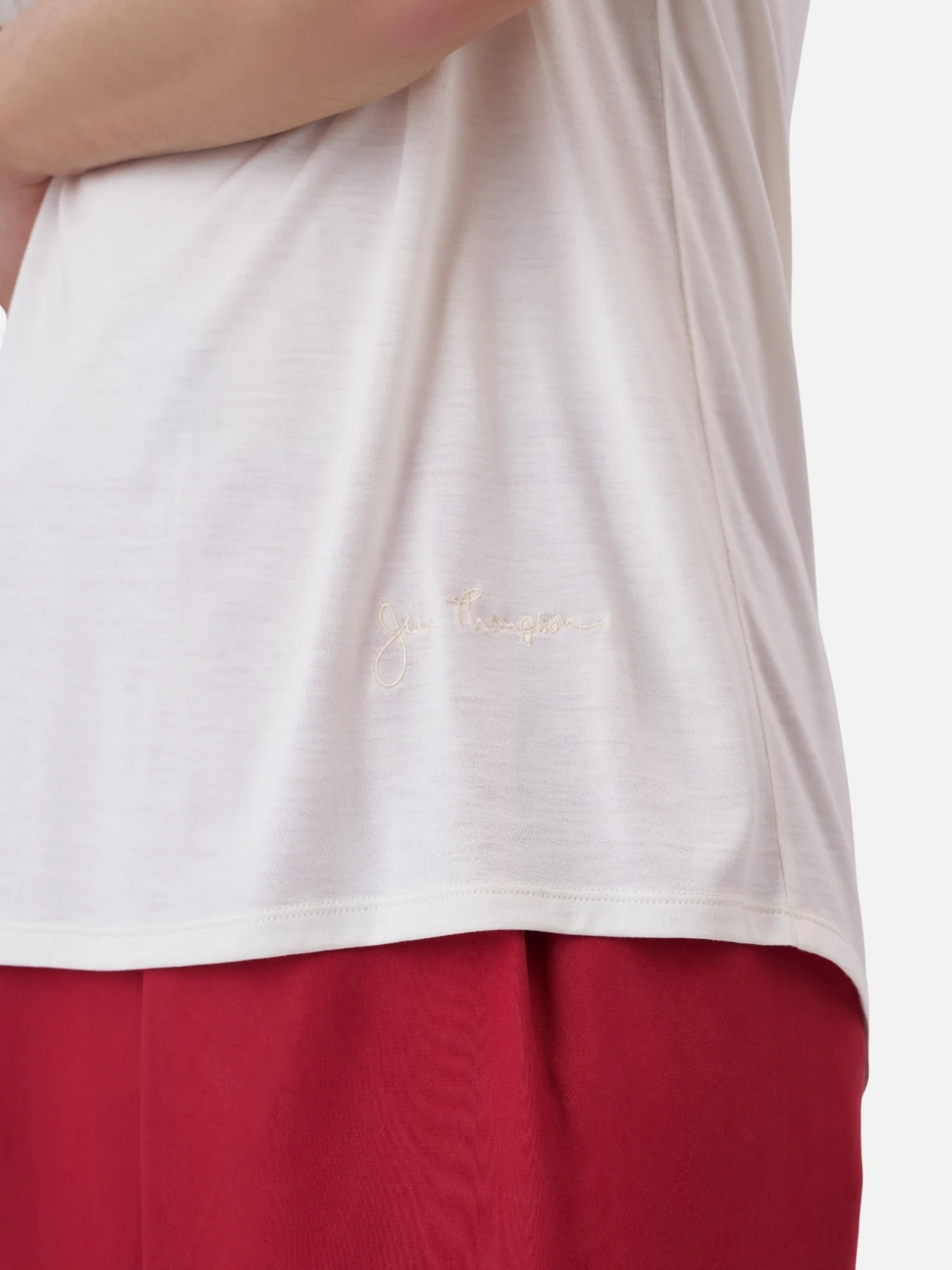 Silk V-Neck T-Shirt - Image 6