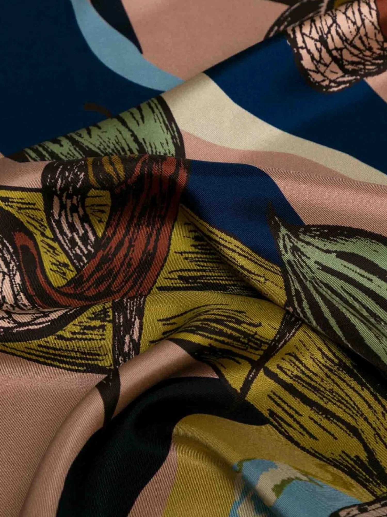 Slipper Orchid Silk Twill Printed Scarf - Image 2