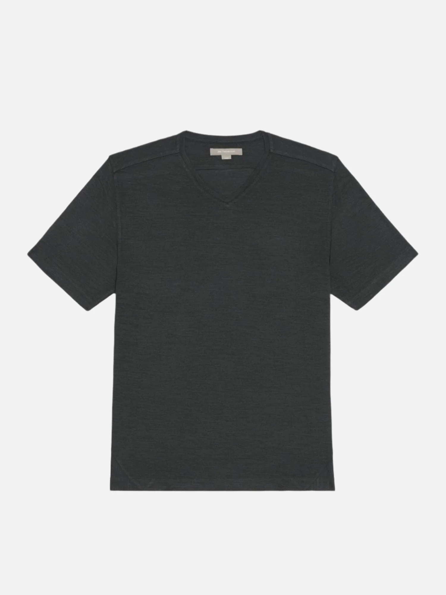Solid Silk V Neck T-Shirt - Image 3