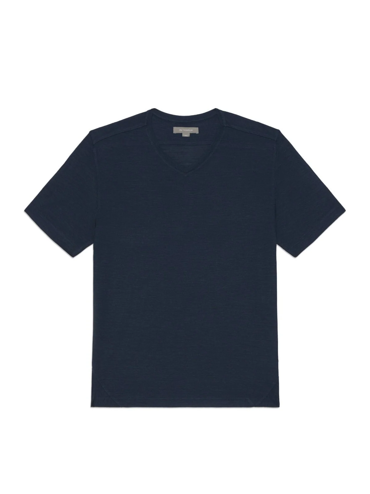 Solid Silk V Neck T-Shirt - Image 3