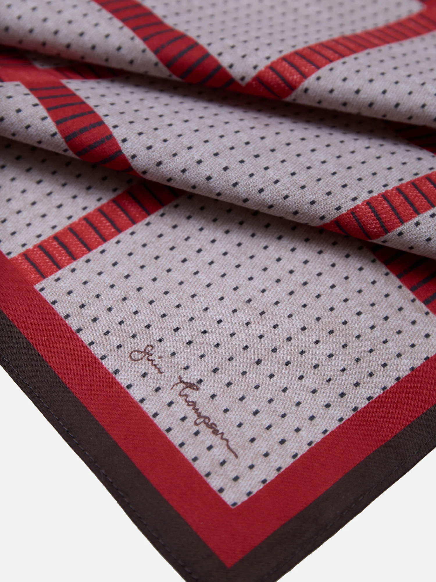 Square and Dash Cotton Handkerchief - Image 2